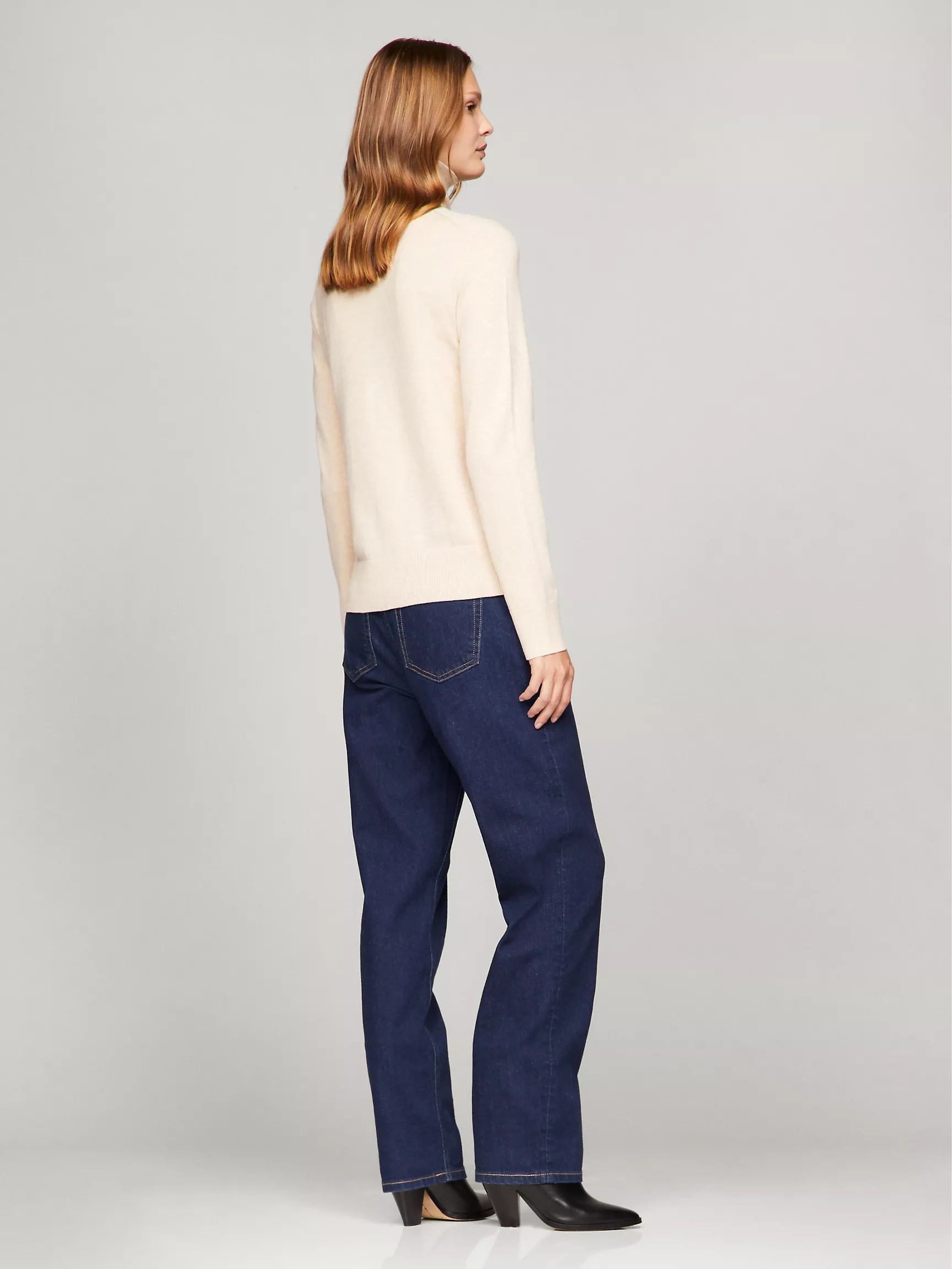 Женский свитер Tommy Hilfiger, Приталенный однотонный свитер с высоким воротником