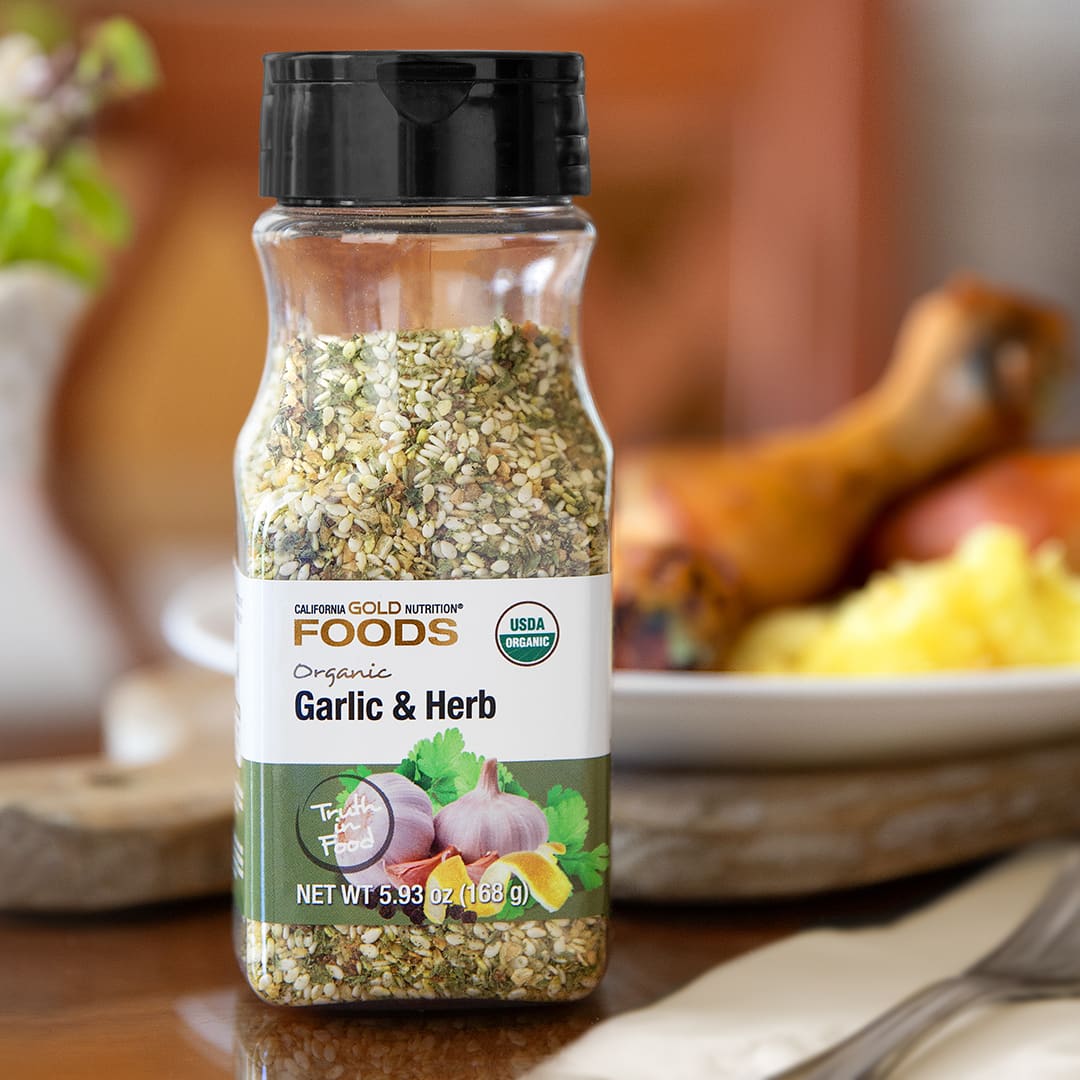 California Gold Nutrition, ЕДА - органический чеснок и травы, 168 г (5,93 унции)