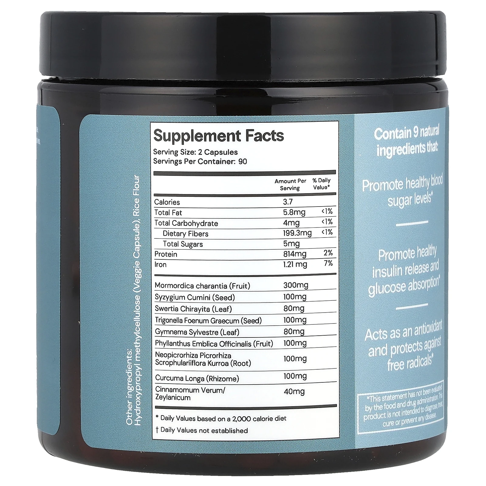 CuraLife, CuraLin улучшенная поддержка уровня глюкозы, 180 капсул