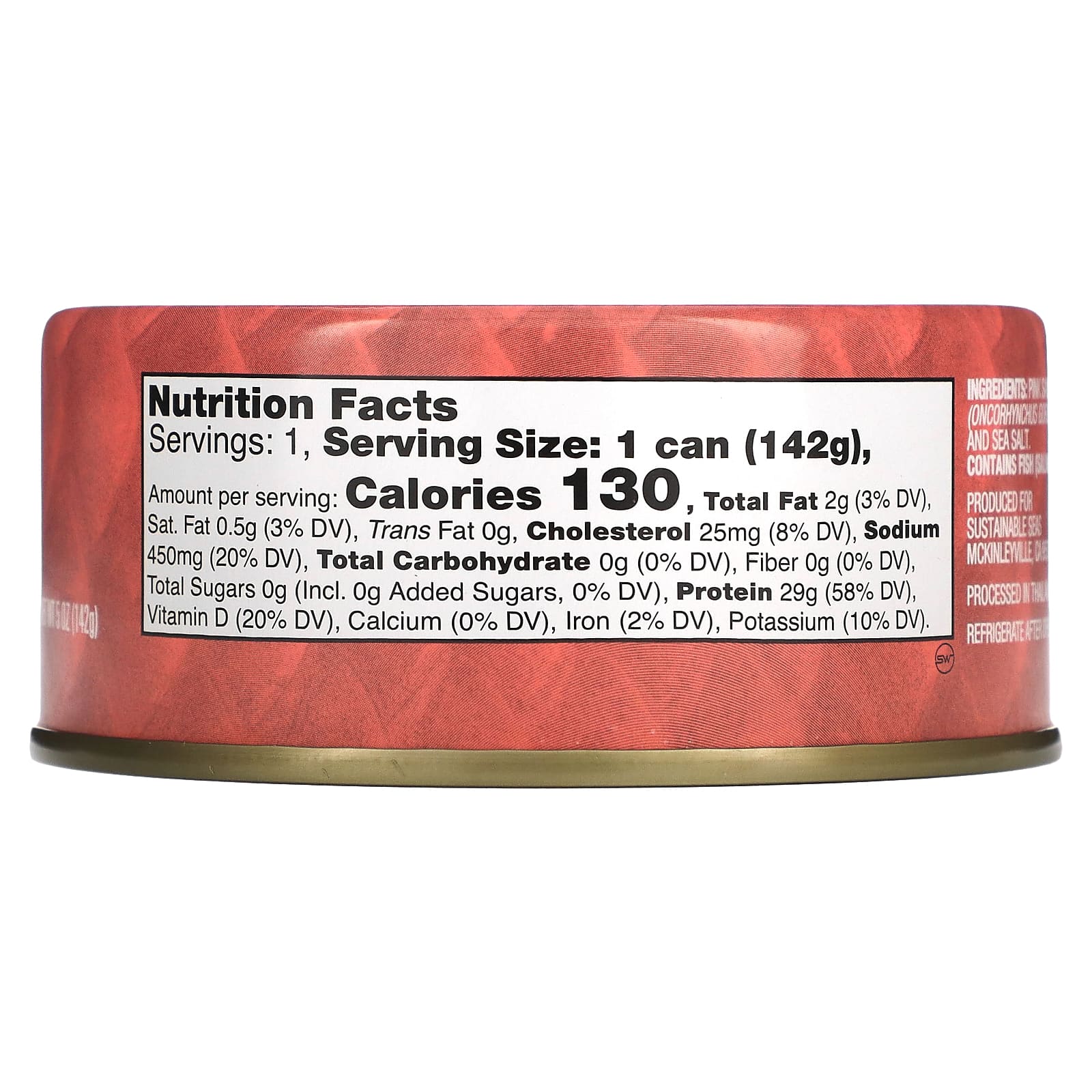 Sustainable Seas, Дикий горбуша, без кожи и без костей, 142 г (5 унций)