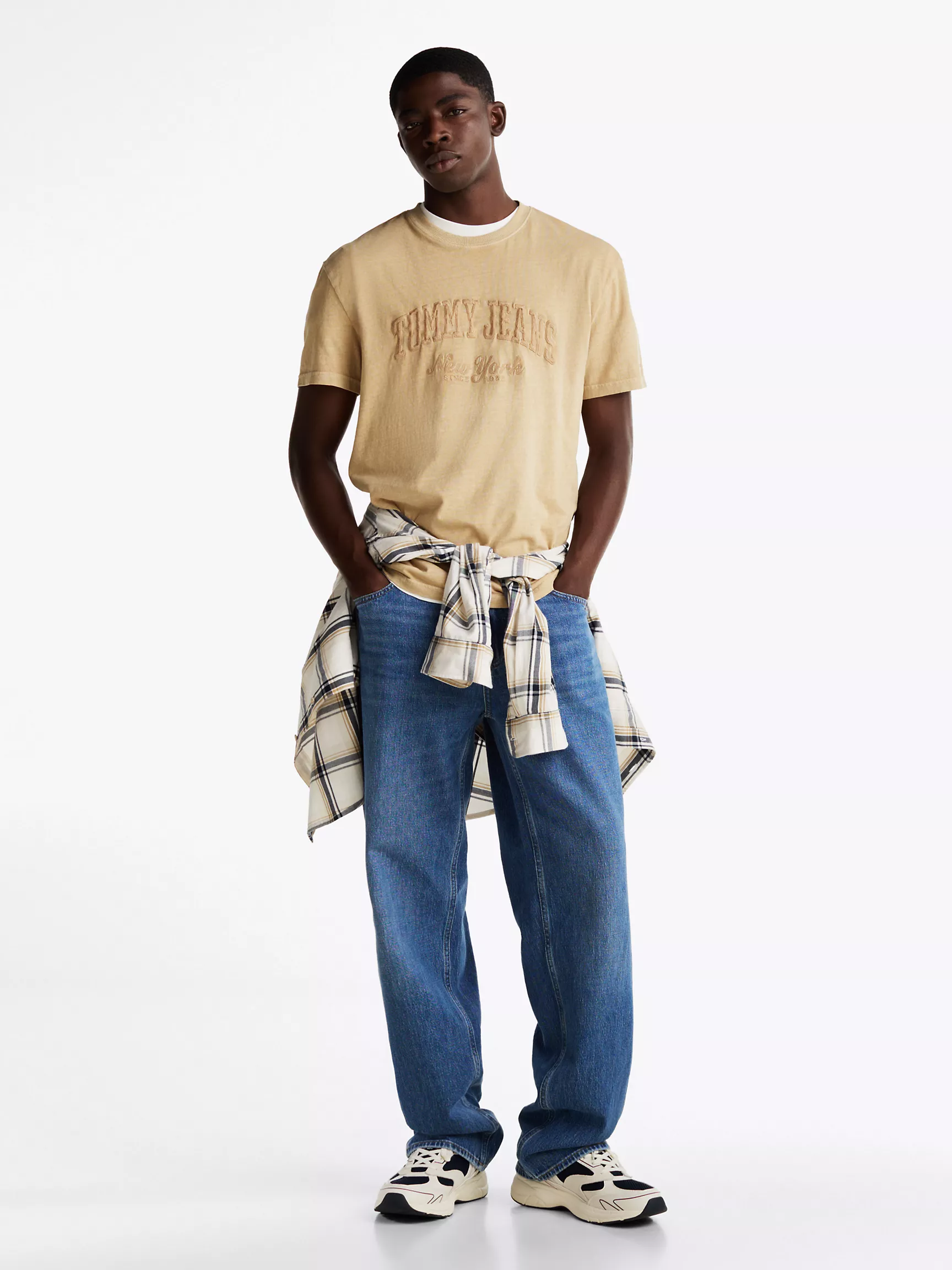 Мужская футболка Tommy Hilfiger, Свободная футболка с университетским логотипом New York