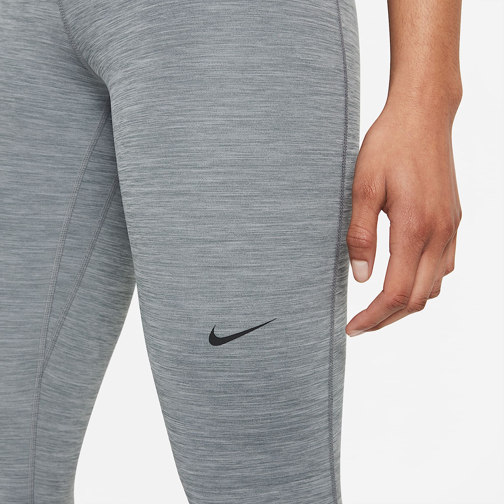 Nike Pro Women's Mid-Rise Crop Mesh-Panel Leggings