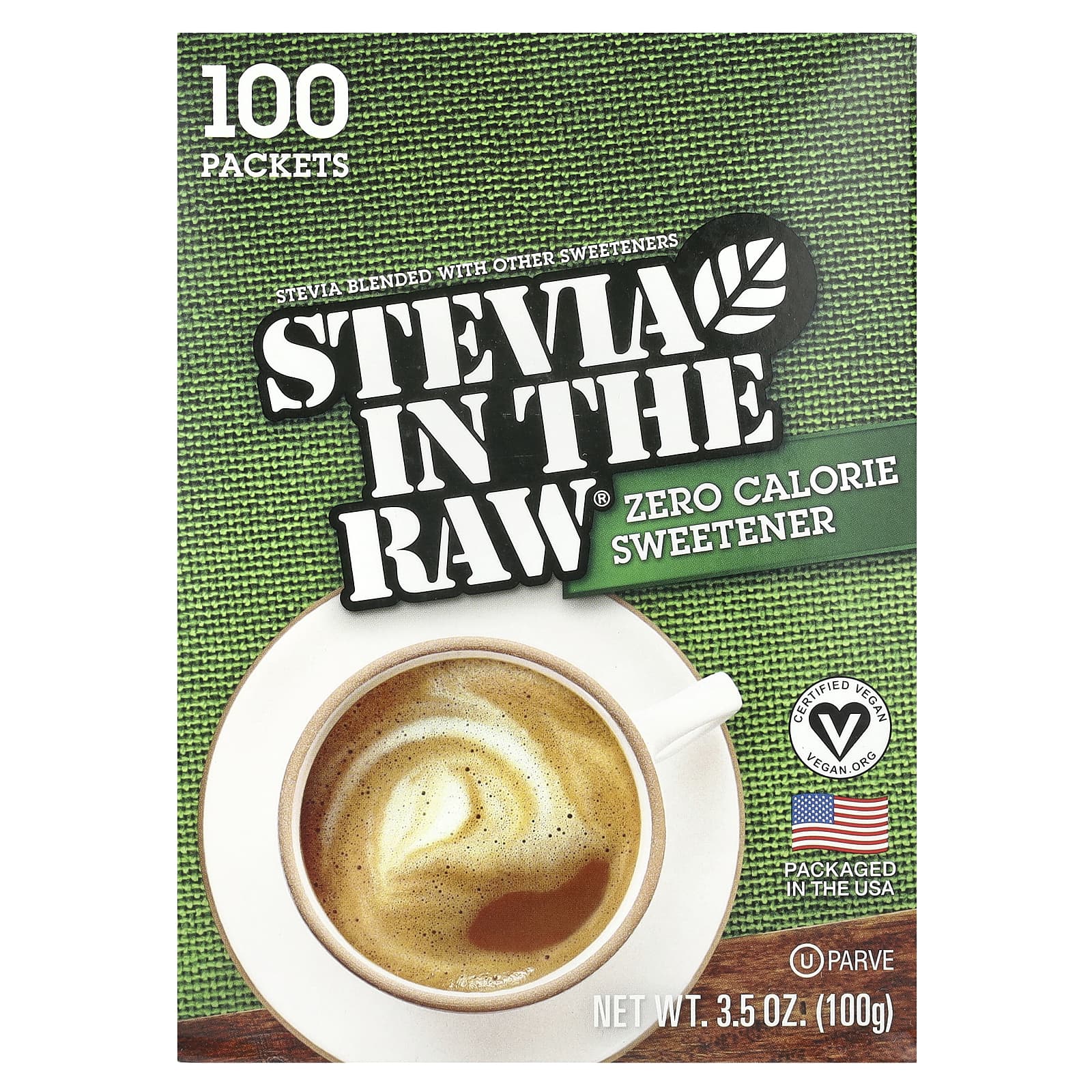 In the Raw, Stevia In The Raw®, нулевой подсластитель, 100 пакетиков, 100 г (3,5 унции)