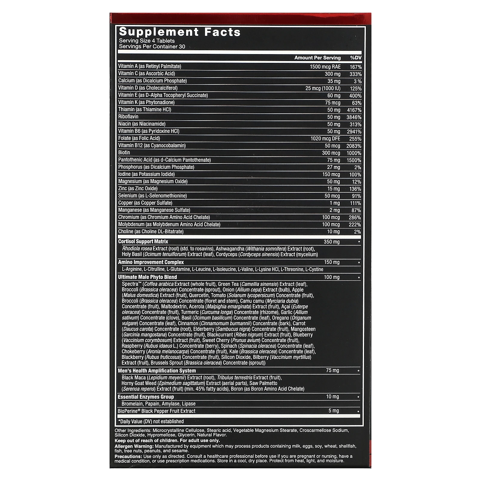 Force Factor, Test X180, мультивитамины и усилитель тестостерона, 120 таблеток