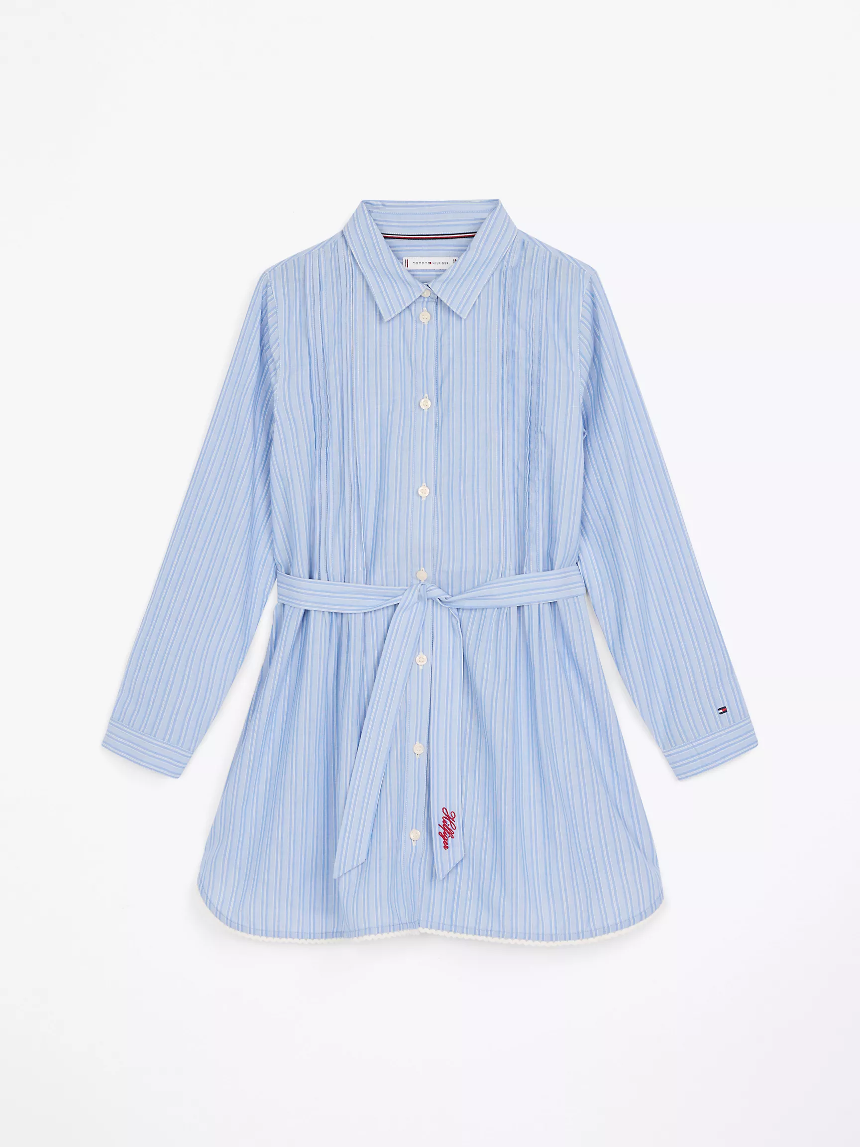 Платье для девочек Tommy Hilfiger, Детское платье-рубашка в полоску с длинным рукавом