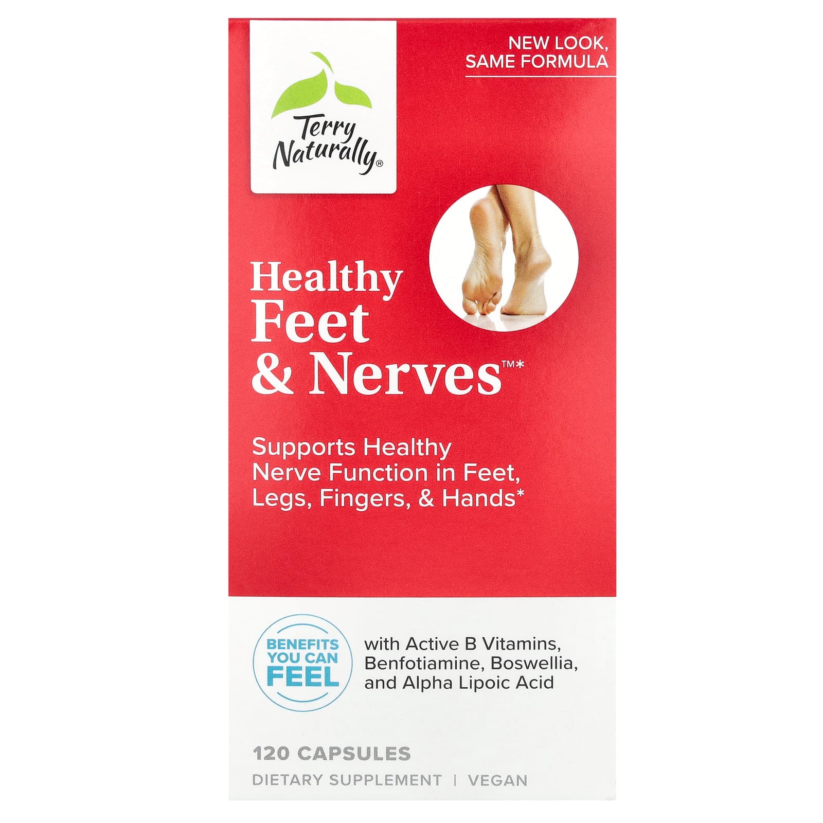 Terry Naturally, Healthy Feet & Nerves, здоровые ноги и нервы, 120 капсул