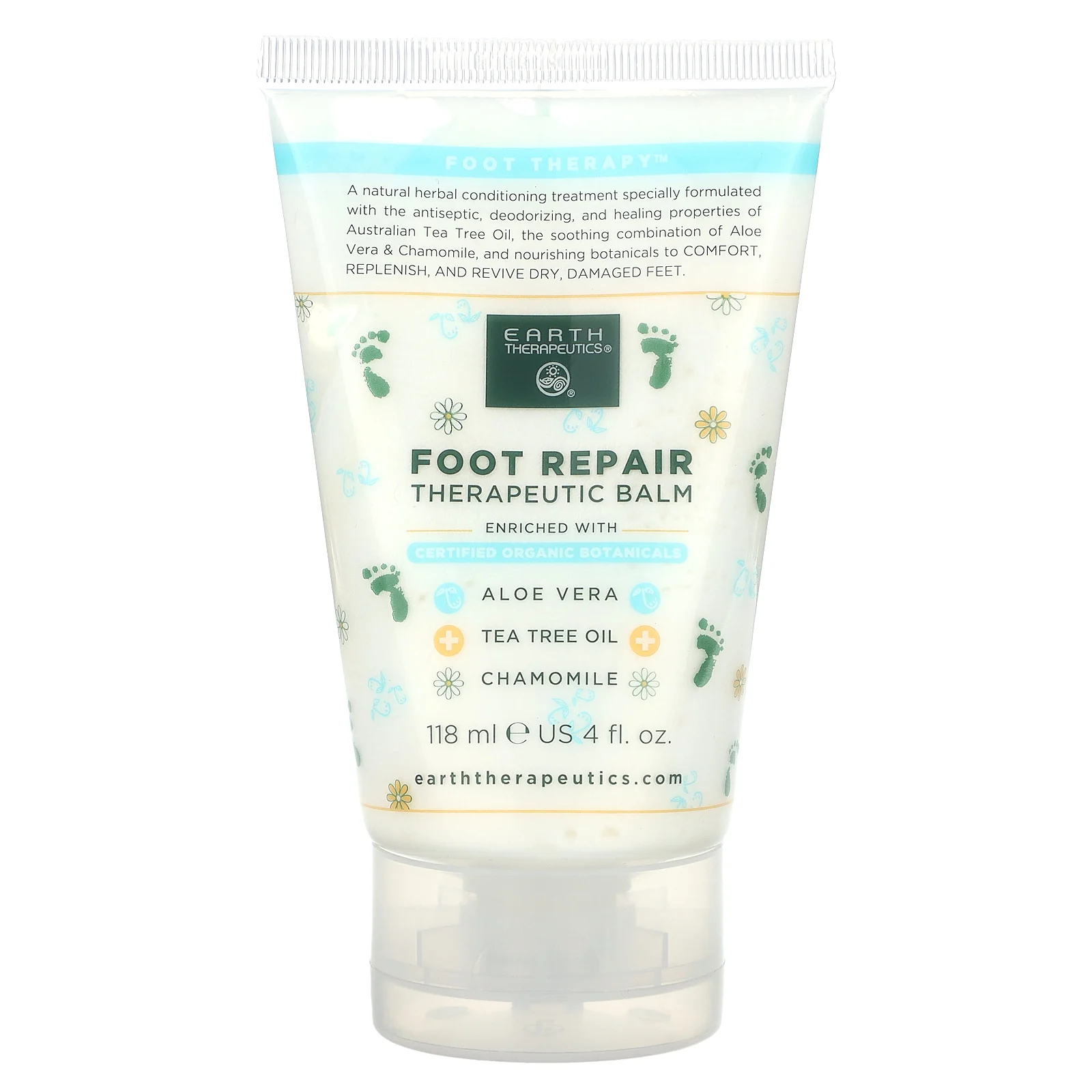 Earth Therapeutics, Foot Repair, лечебный бальзам, 118 мл (4 жидк. Унции)