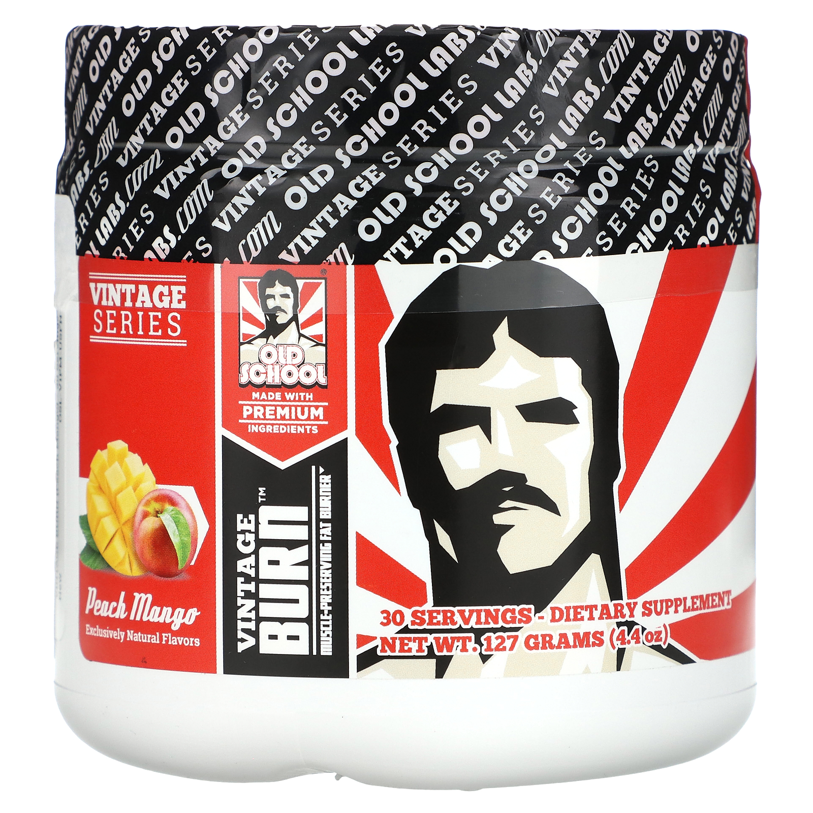 Old School Labs, Vintage Burn, средство для сжигания жира, персик и манго, 127 г (4,4 унции)