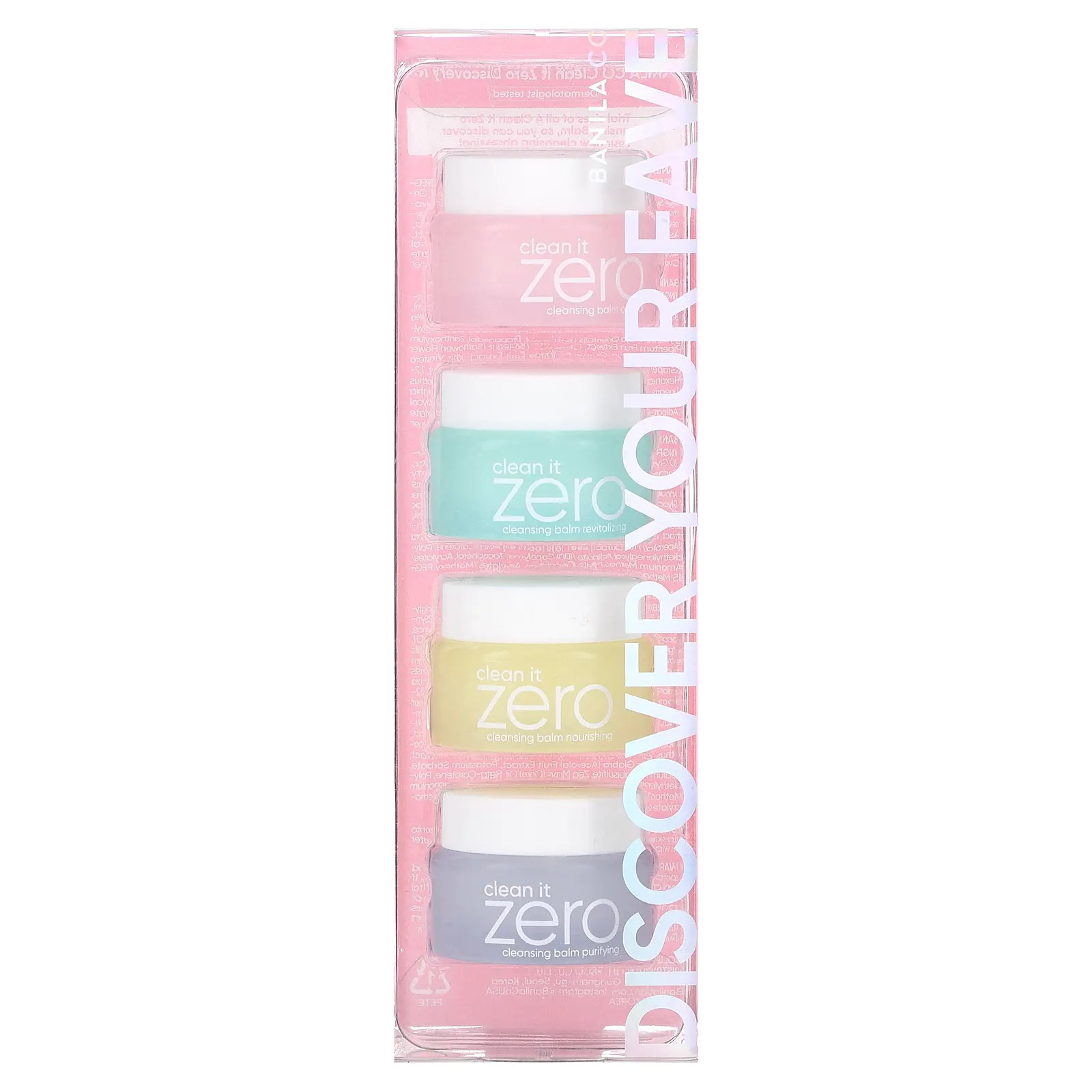 Banila Co, Clean It Zero Discovery, набор из 4 предметов, 7 мл (0,23 жидк. Унции) каждый