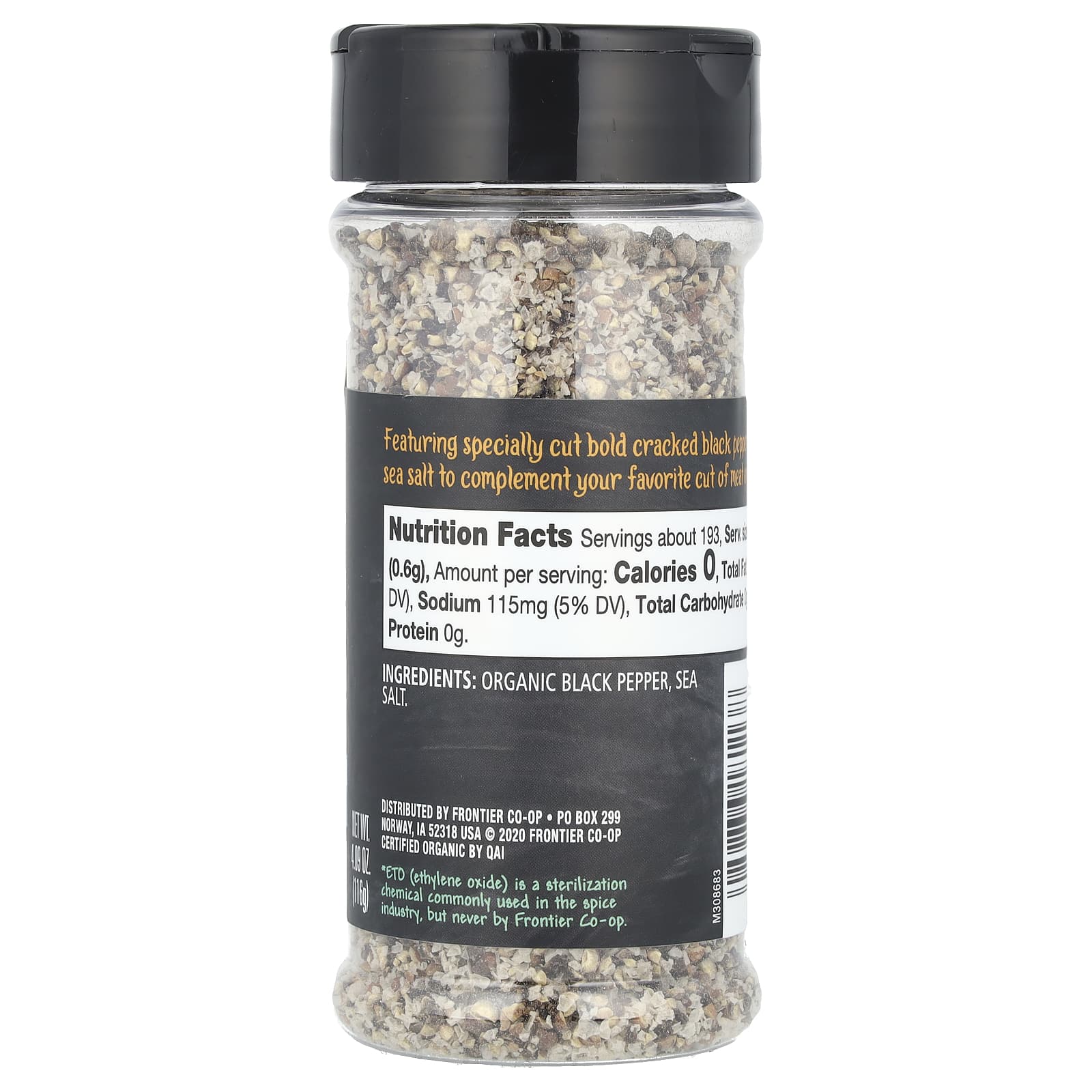 Frontier Co-op, Organic Prime Cuts, соль и перец, 116 г (4,09 унции)