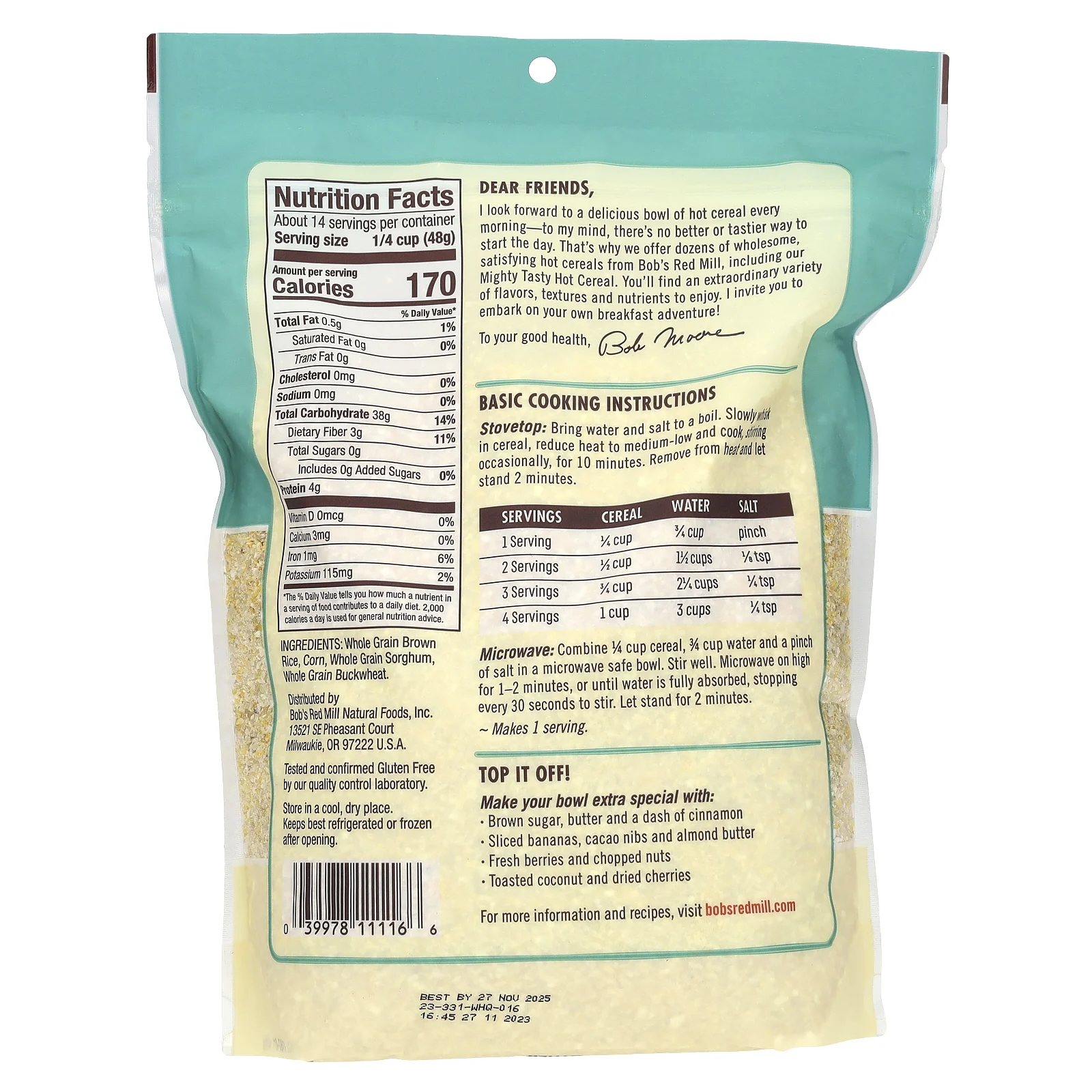 Bob's Red Mill, Mighty Tasty Hot, цельнозерновые острые хлопья, 680 г (1 фунт, 8 унций)