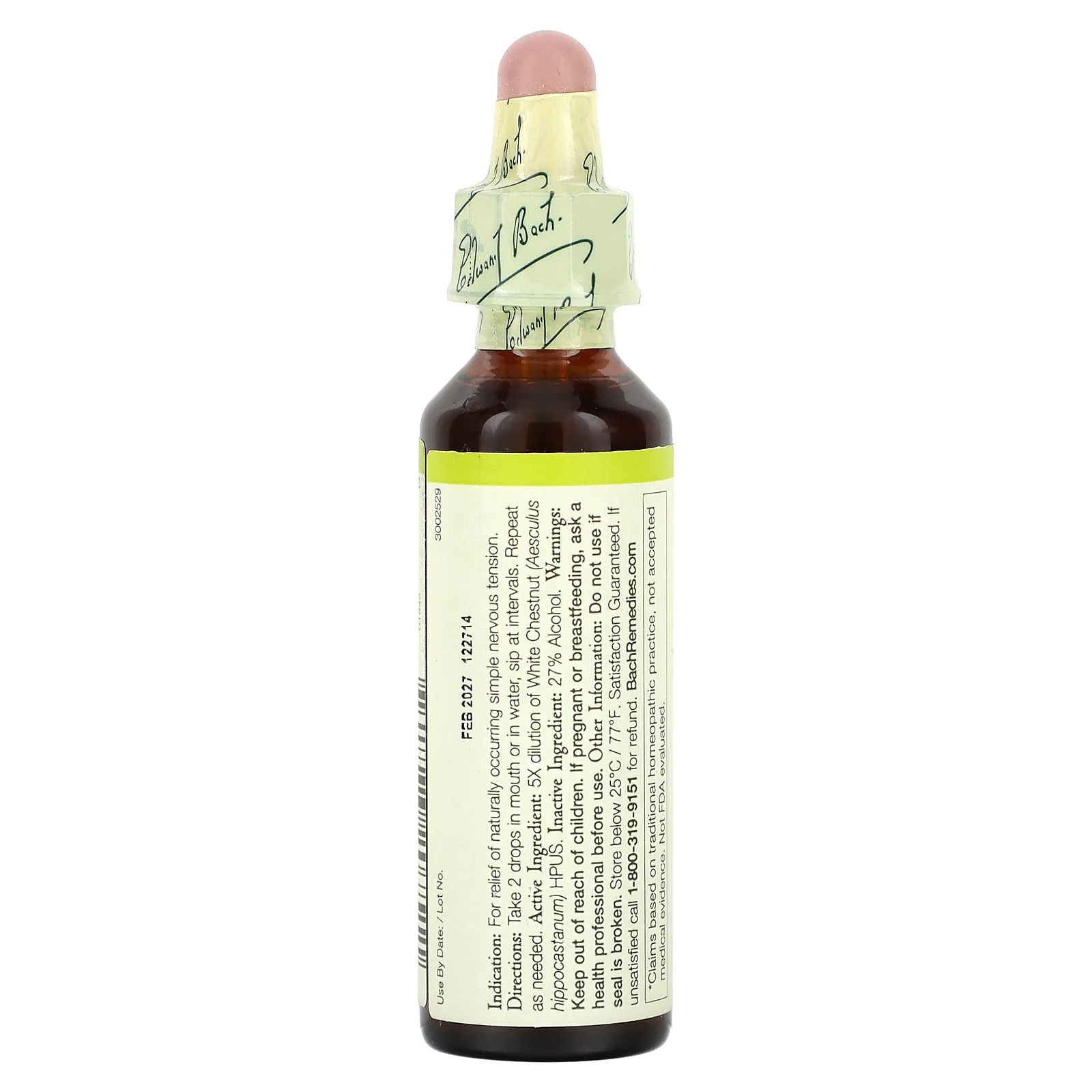 Bach, Original Flower Remedies, белый каштан, 20 мл (0,7 жидк. Унции)
