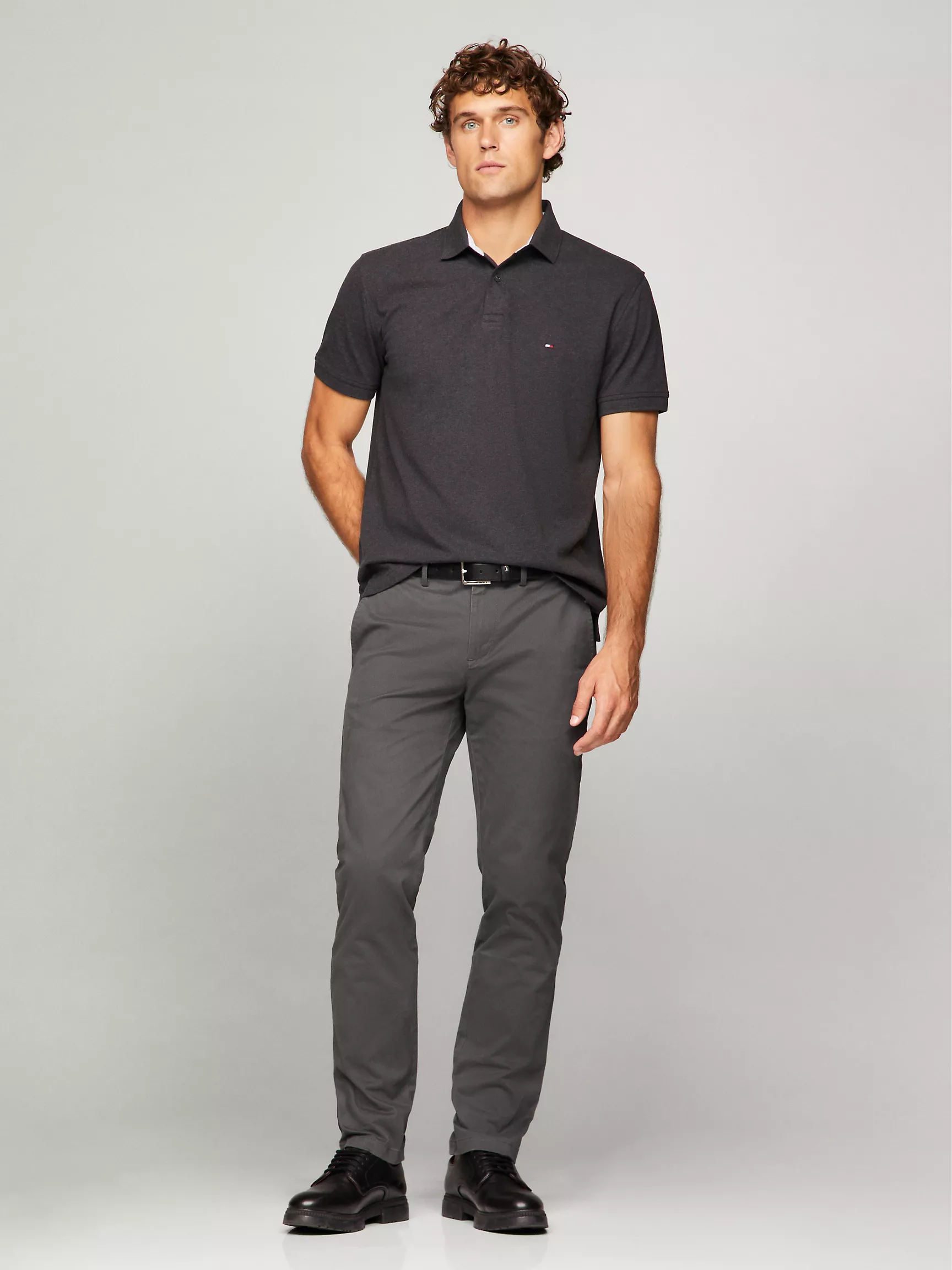 Мужское поло Tommy Hilfiger, Эластичное поло стандартного кроя Tommy