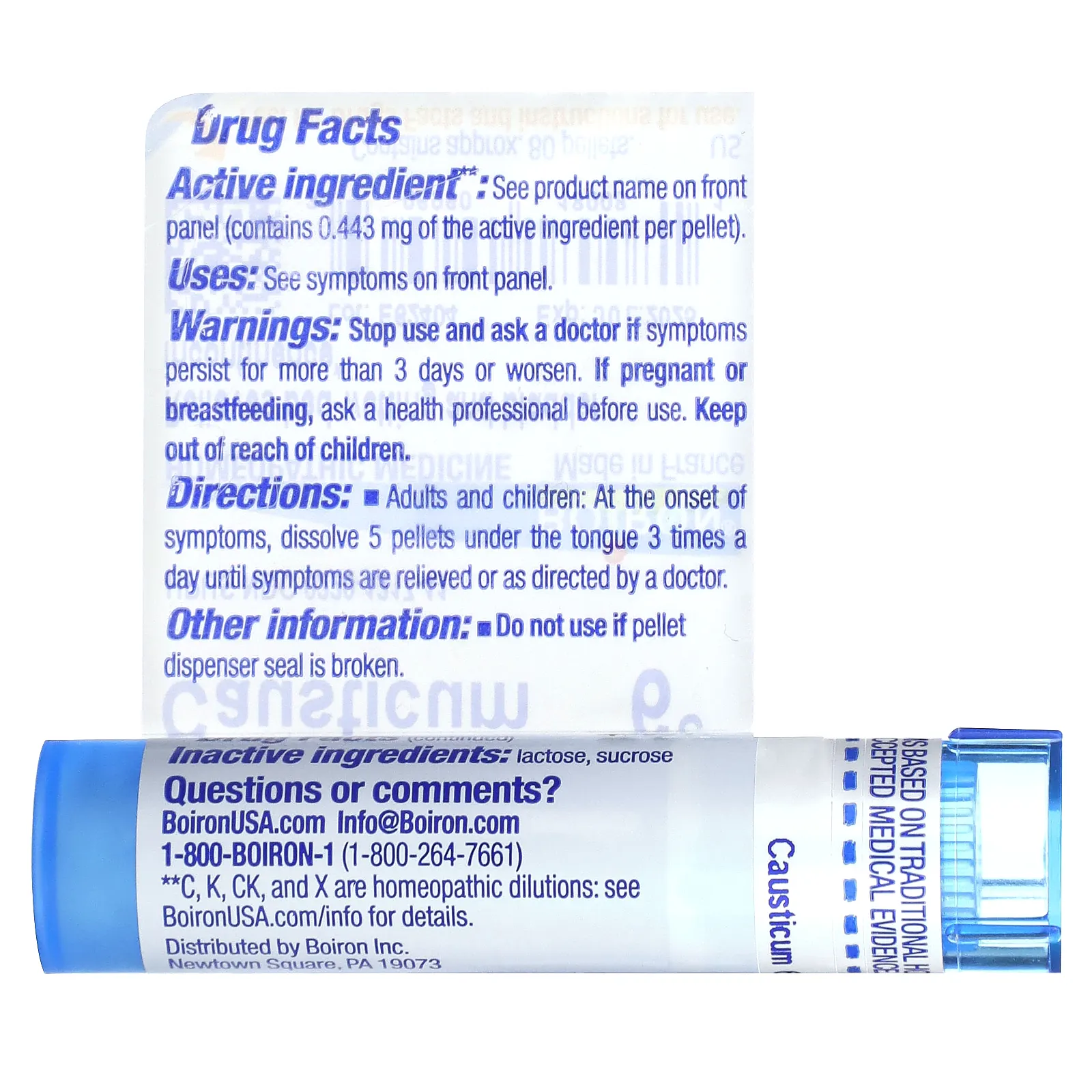 Boiron, Каустикум, 6C, прибл. 80 гранул