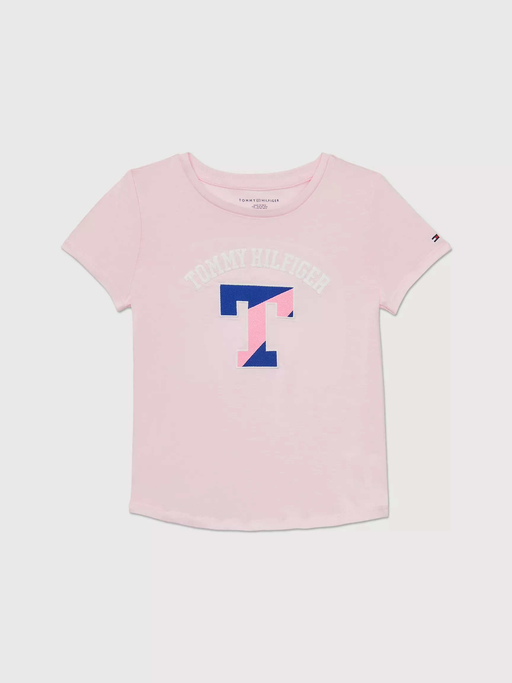 Футболка для девочек Tommy Hilfiger, Детская футболка с университетским логотипом