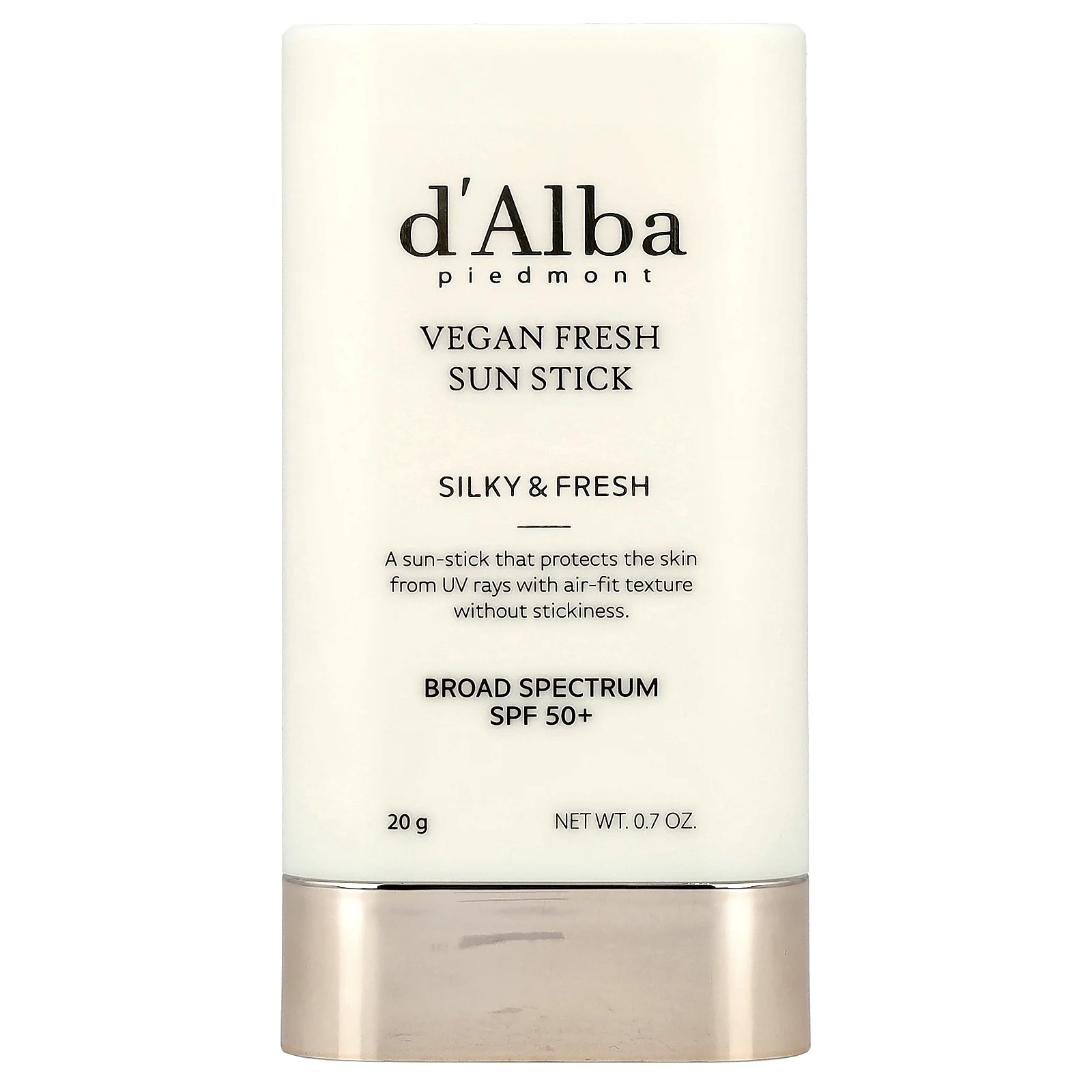 d'Alba, Vegan Fresh Sun Stick, SPF 50+, 20 г (0,7 унции)