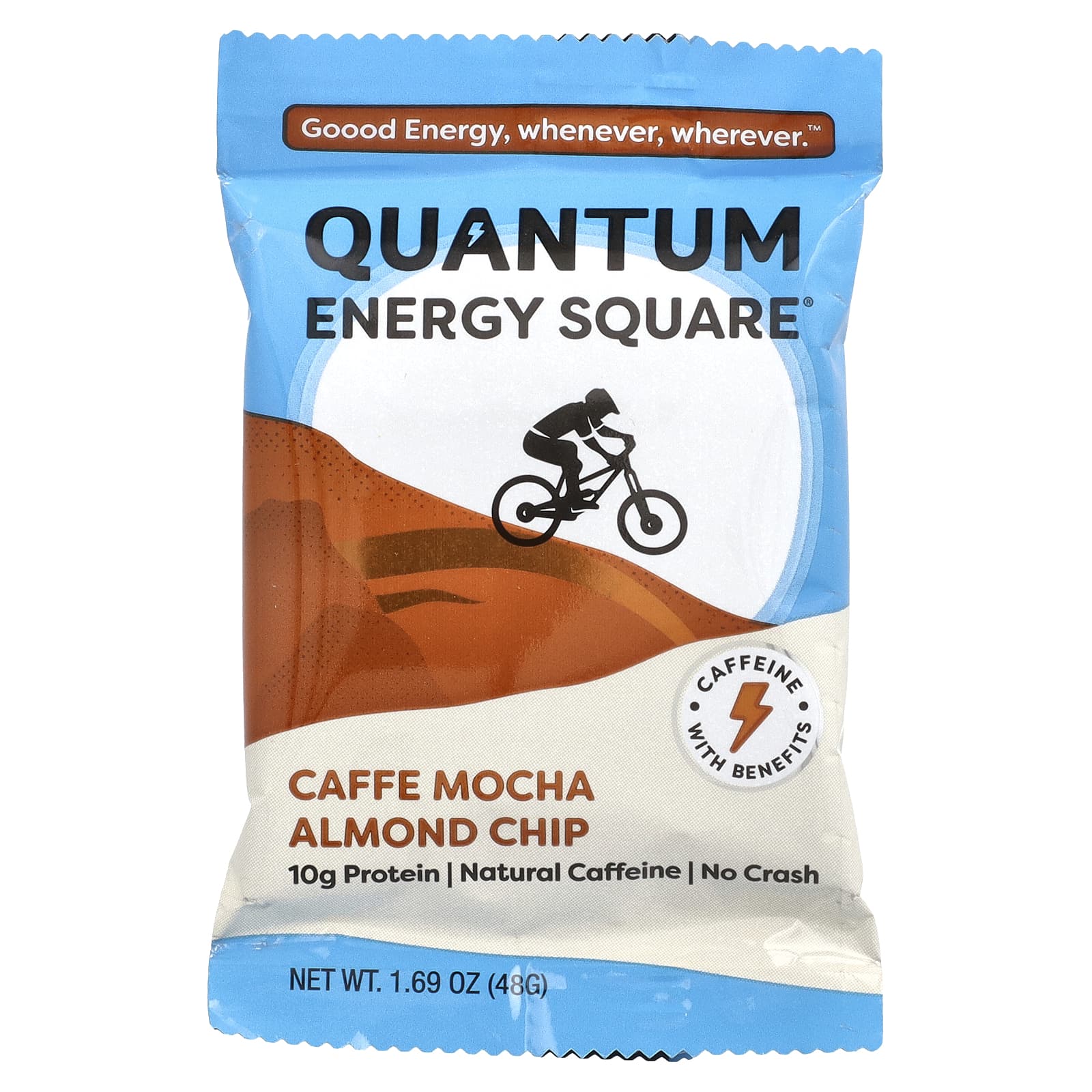 Quantum Energy Square, Caffe Mocha и миндальные чипсы, 8 квадратов, 48 г (1,69 унции)