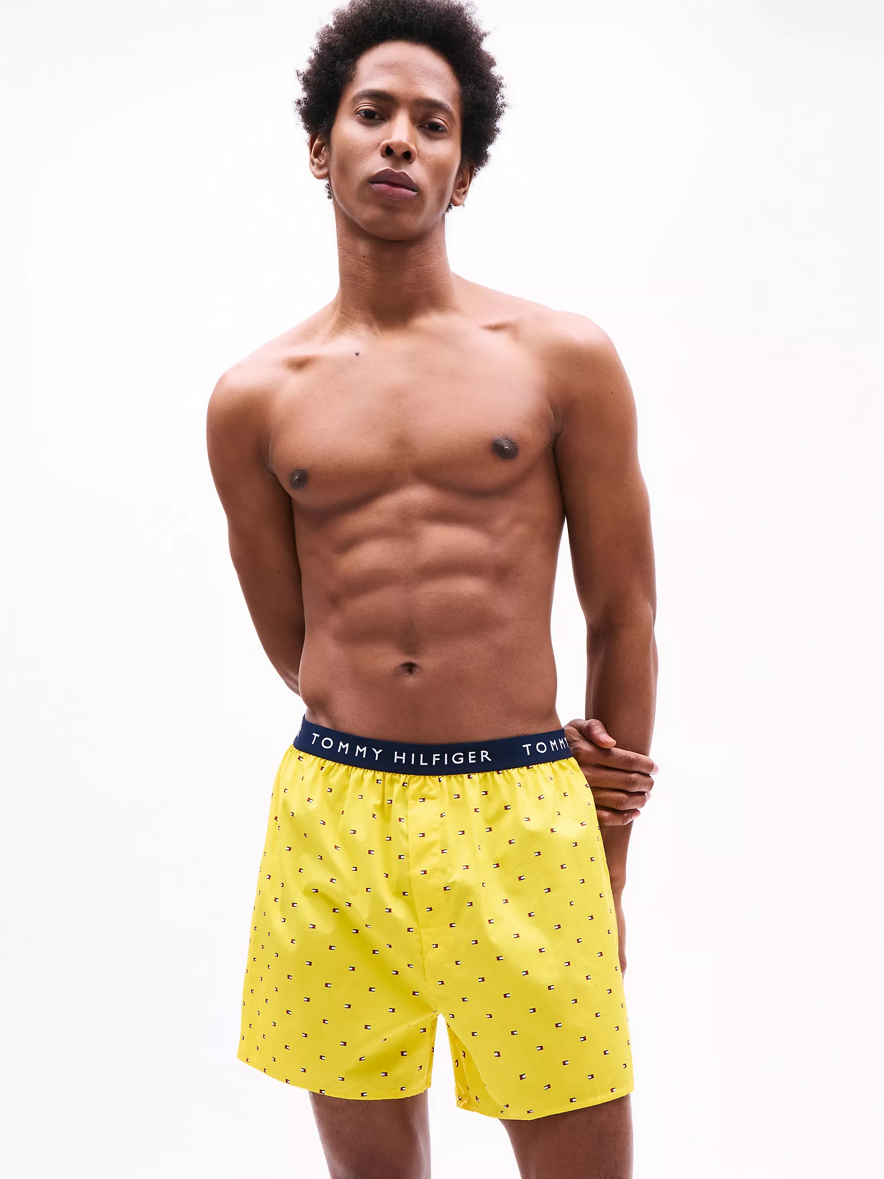 Мужское нижнее белье Tommy Hilfiger, Тканые боксёры Tommy с логотипом (набор 3 шт.)