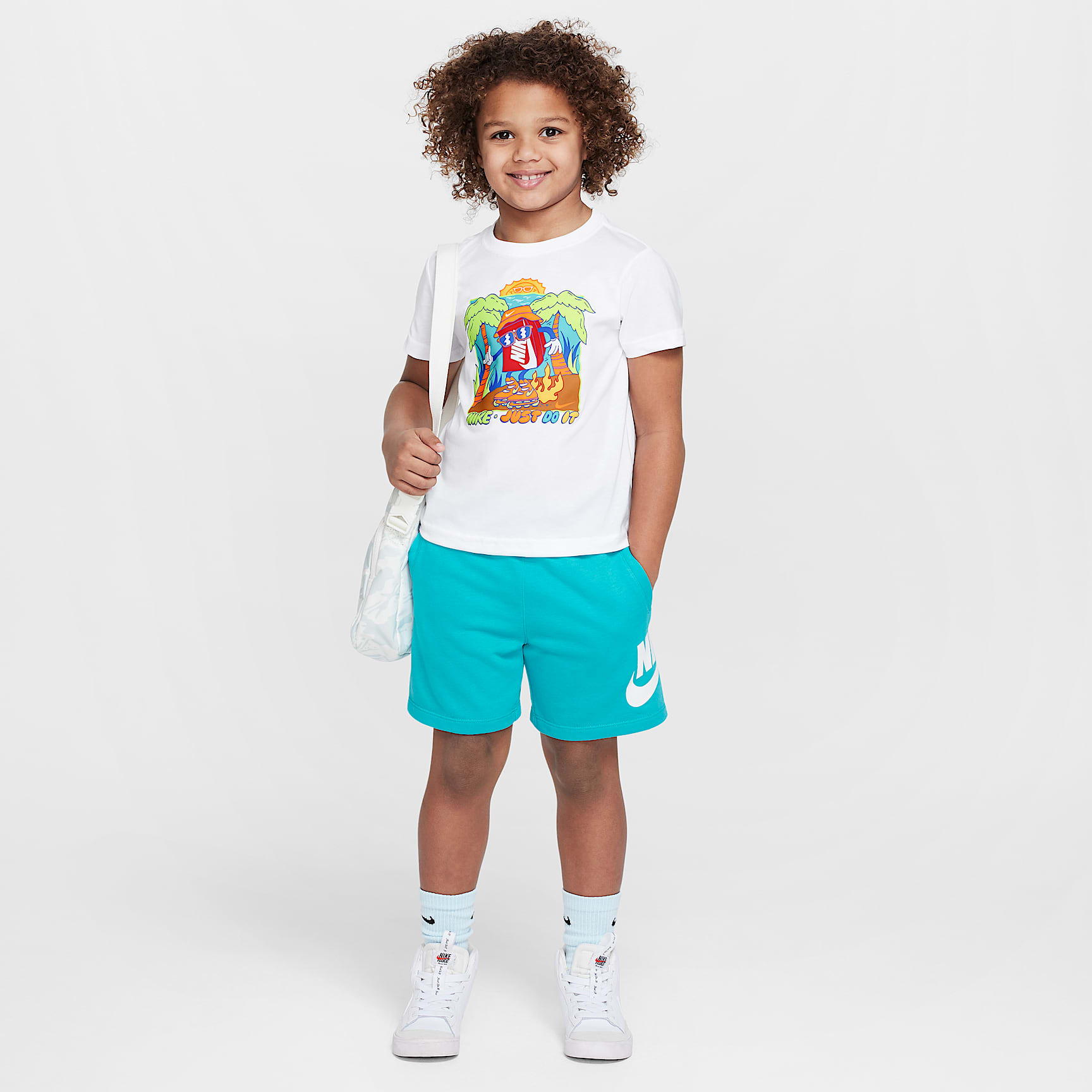 Nike Little Kids' Boxy Palm Tree T-Shirt