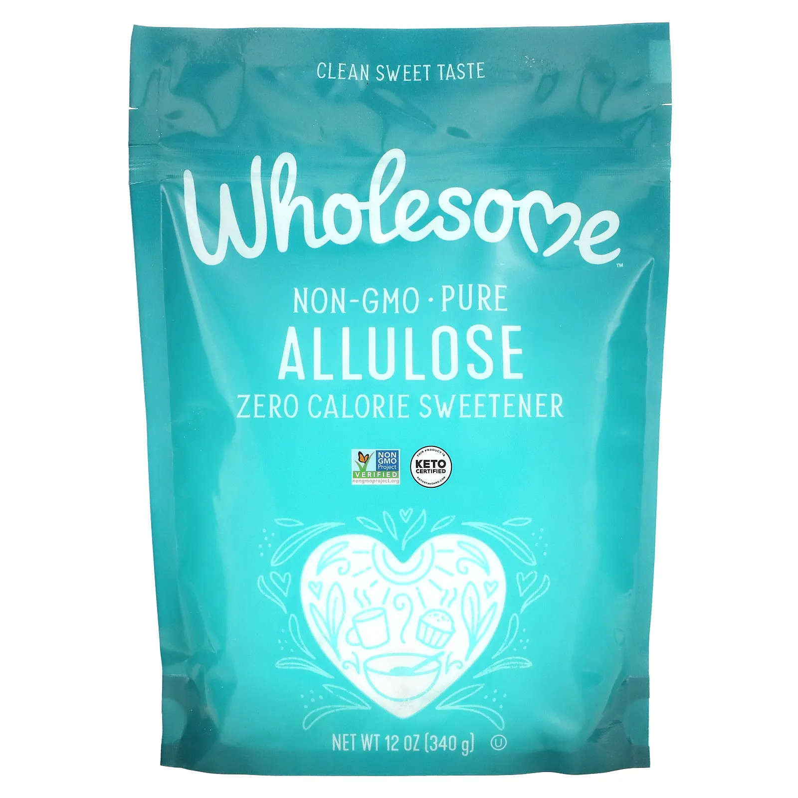 Wholesome Sweeteners, Allulose, низкокалорийный подсластитель, 340 г (12 унций)