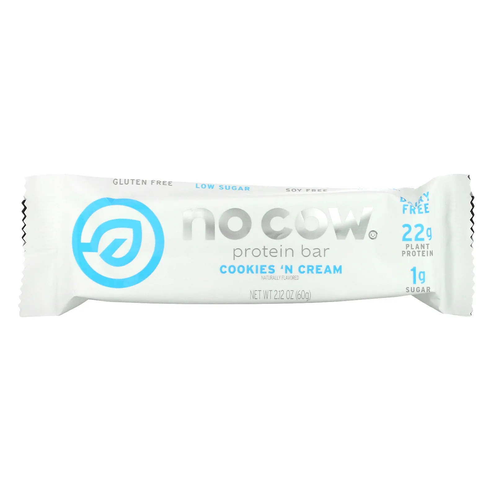 No Cow, протеиновый батончик, со вкусом печенья с кремом, 12 батончиков, 60 г (2,12 унции)