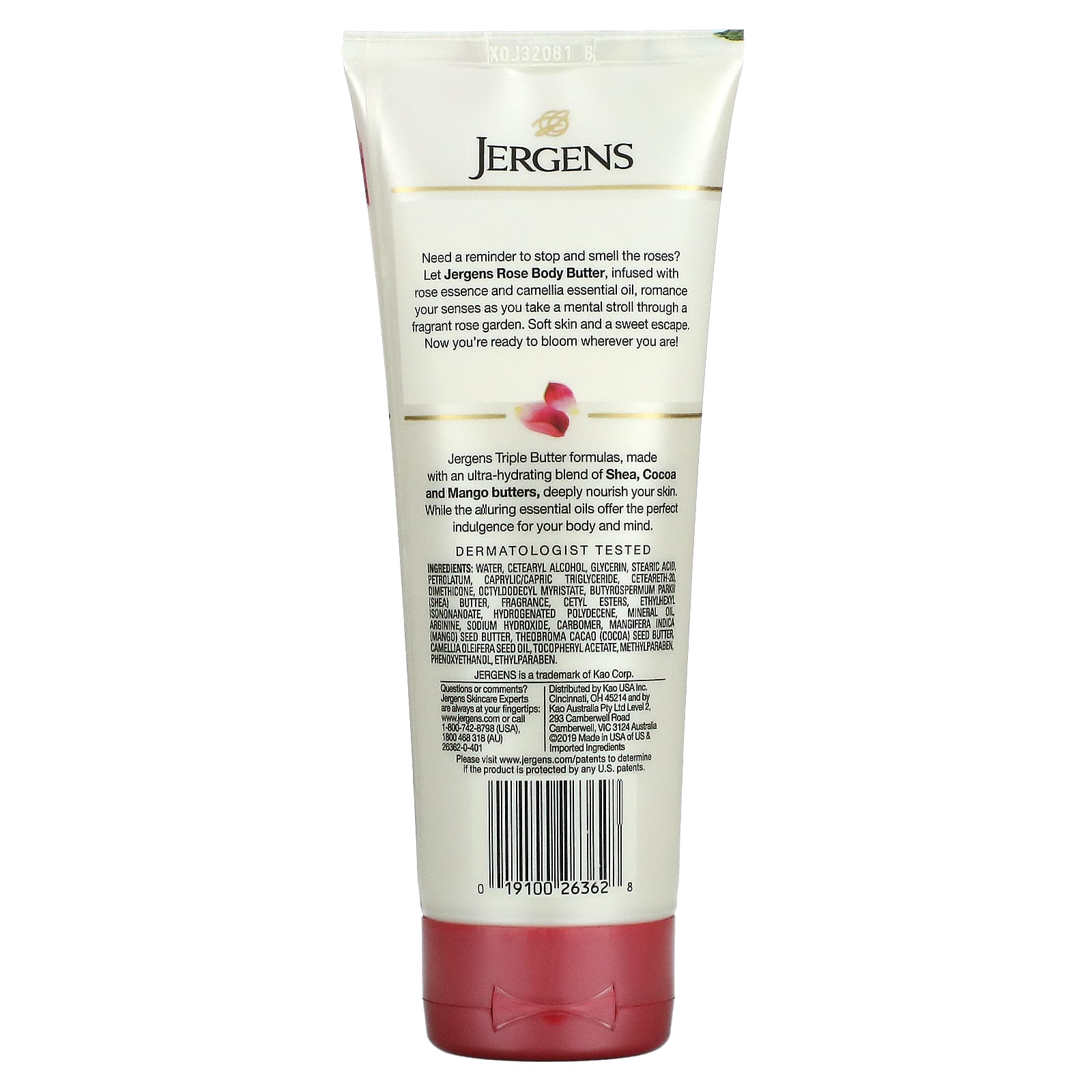 Jergens, Масло для тела, роза, 207 мл (7 жидк. Унций)