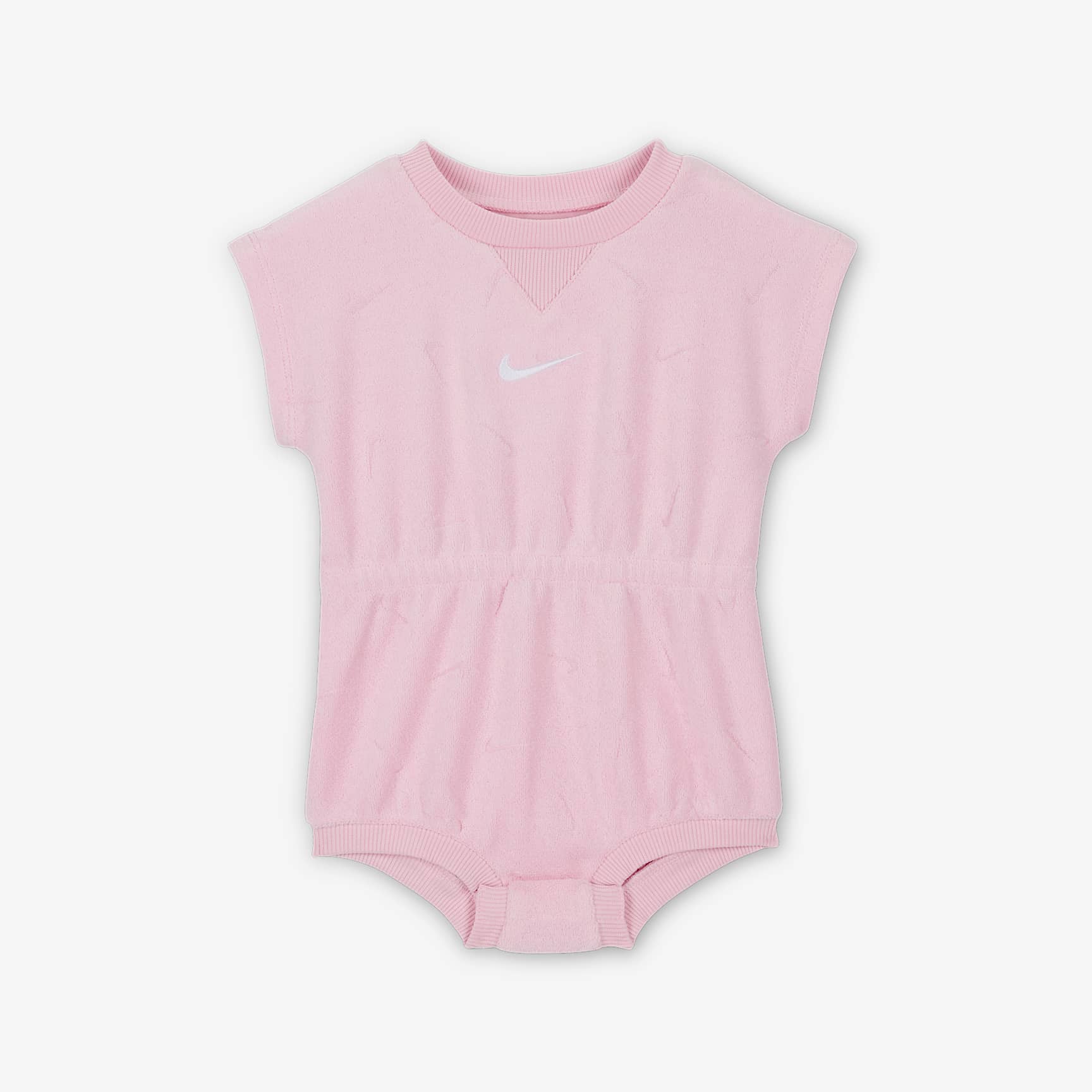 Nike Essentials Baby (0-9M) Jacquard Towel Terry Romper