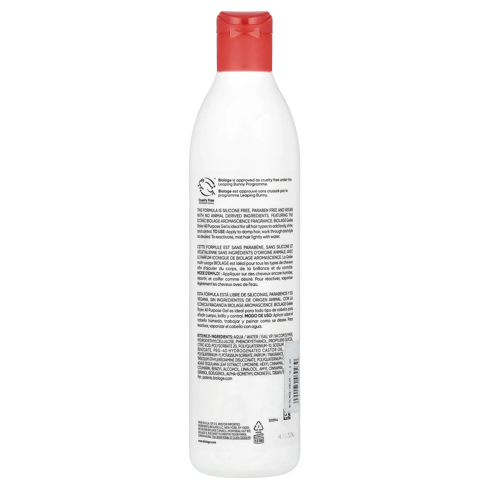 Biolage, Gelée Styler, универсальный гель, 500 мл (16,9 жидк. Унции)