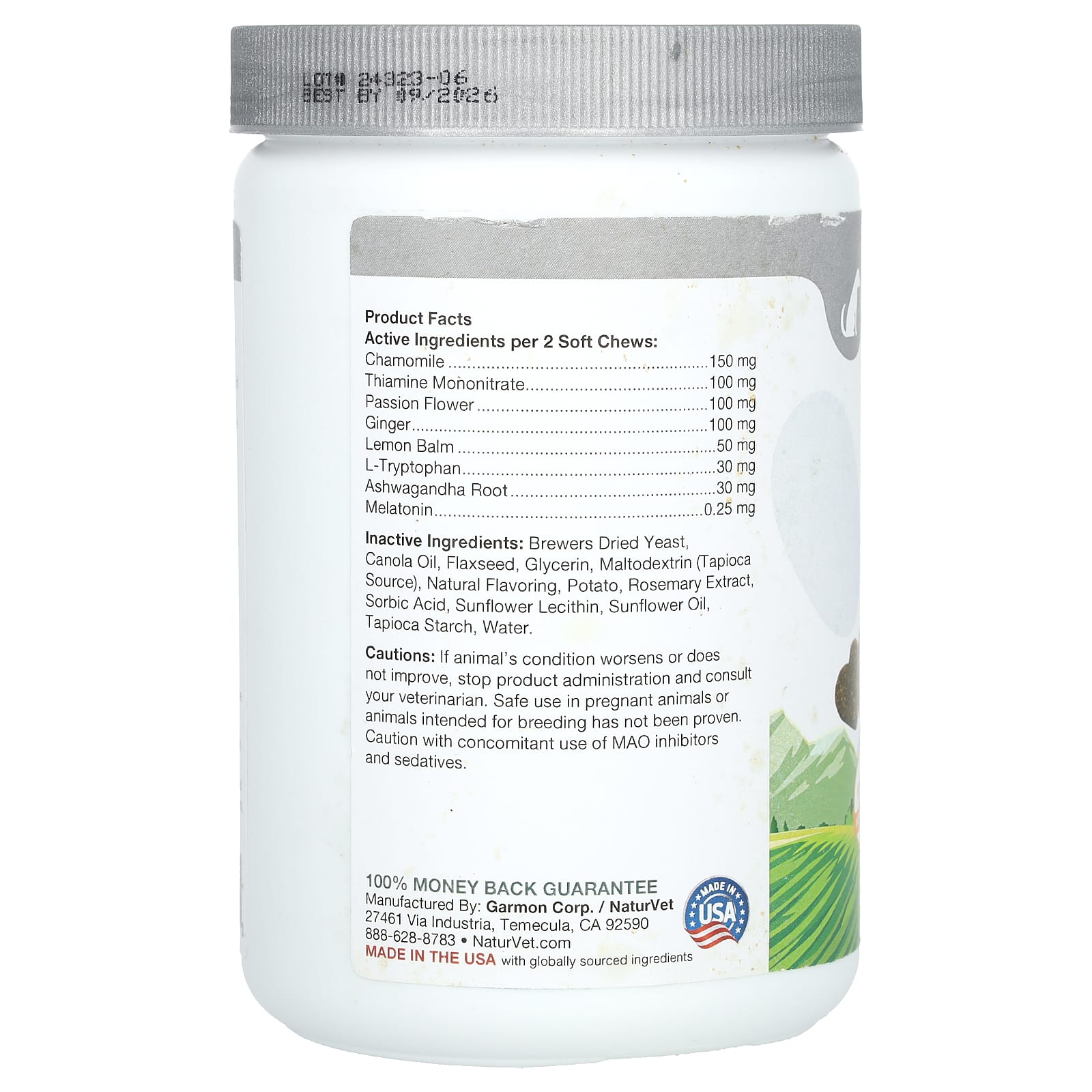 NaturVet, Улучшенное успокаивающее средство для пожилых людей, для собак, 120 жевательных таблеток, 264 г (9,3 унции)