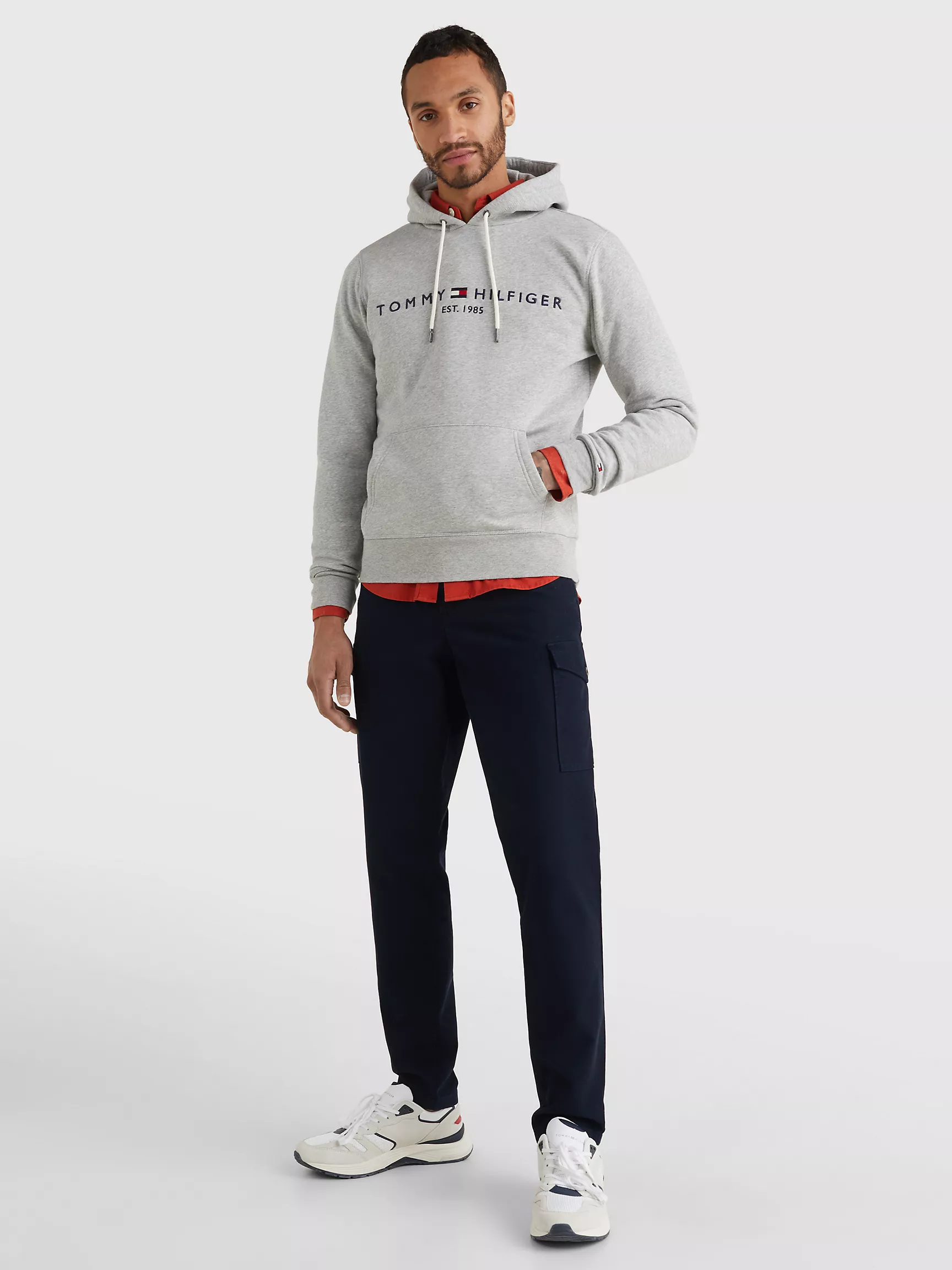Мужское худи Tommy Hilfiger, Худи с вышитым логотипом Tommy