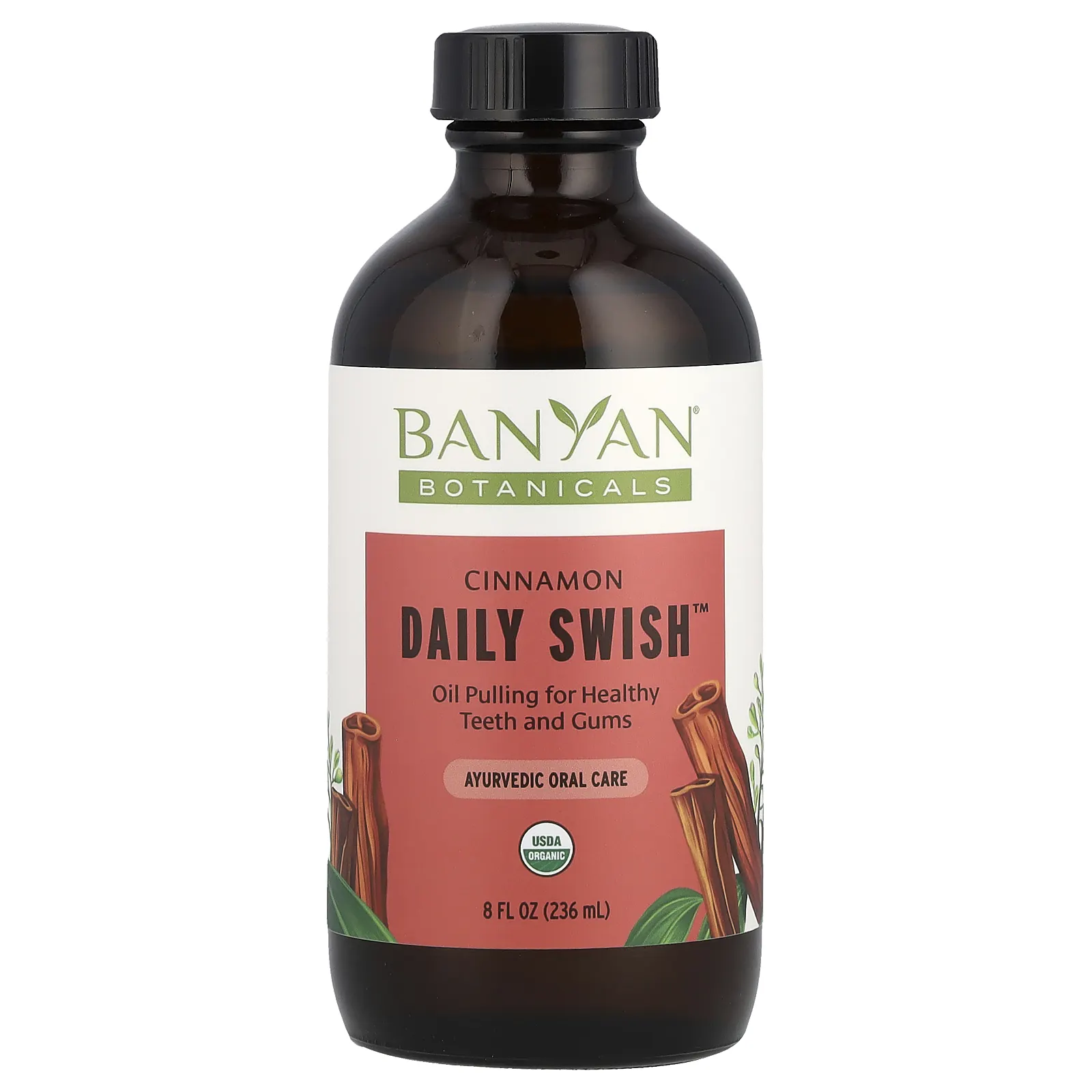 Banyan Botanicals, Organic Daily Swish, корица, 236 мл (8 жидк. Унций)