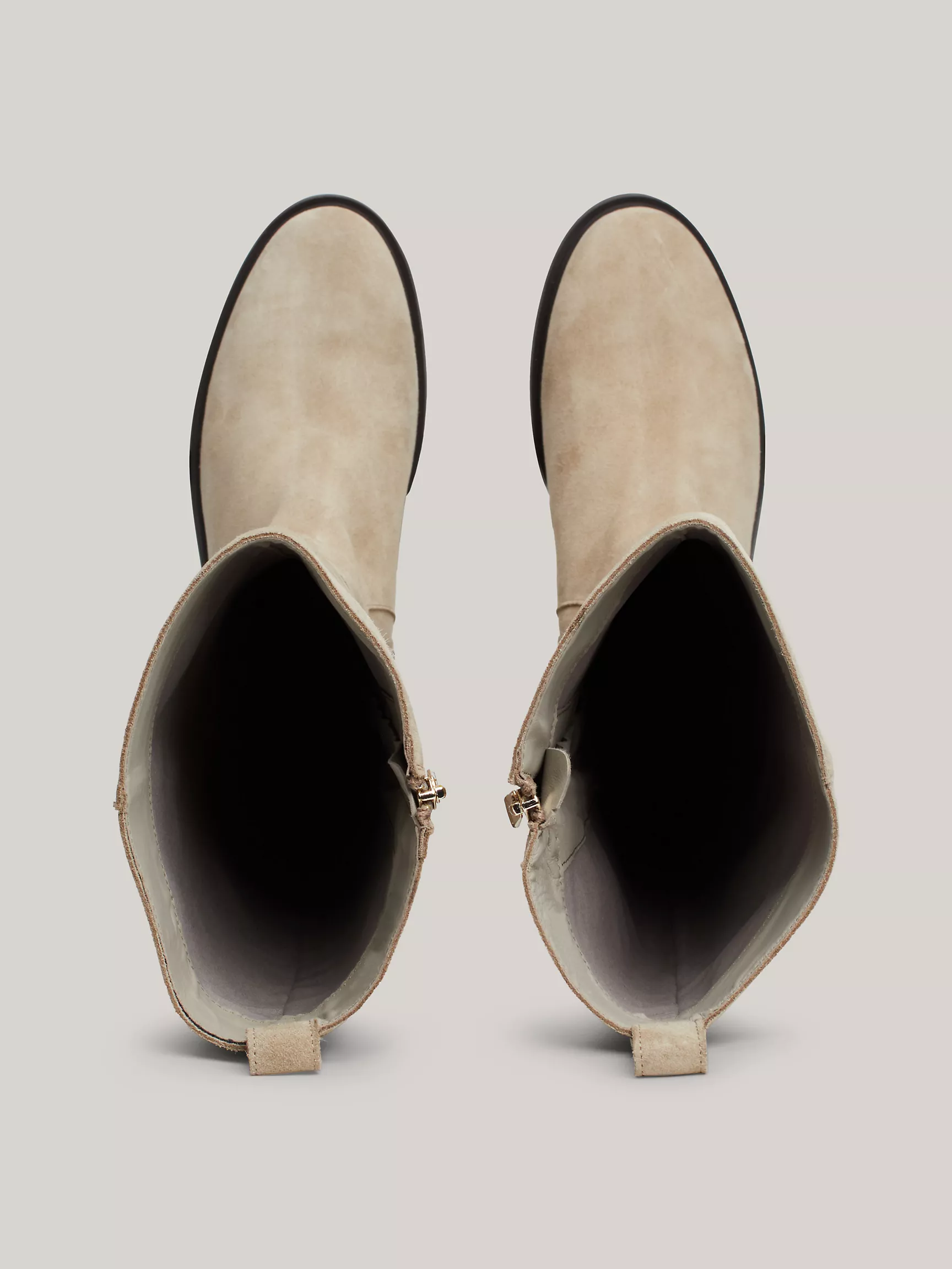 Женские ботинки Tommy Hilfiger, Замшевые высокие сапоги на молнии