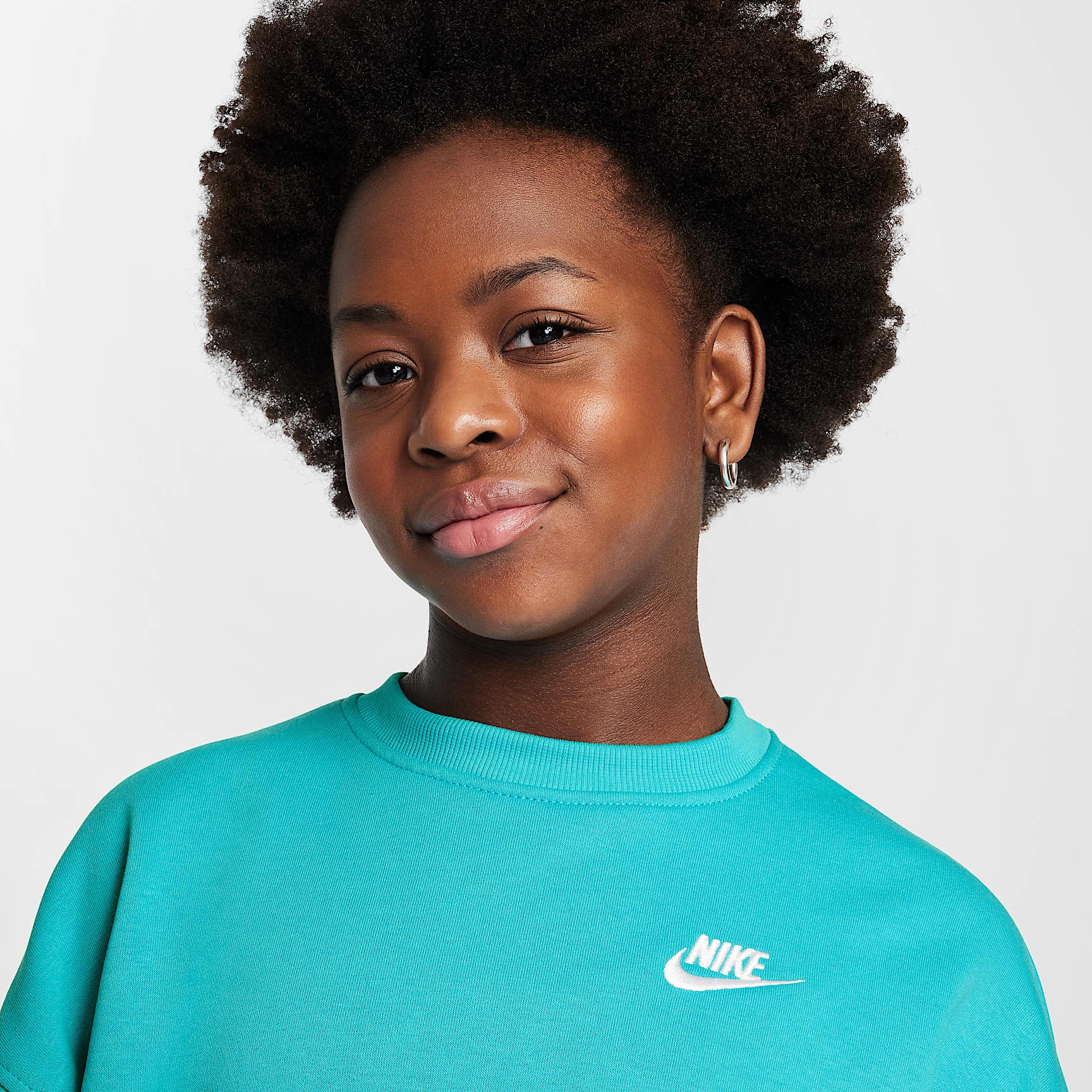 Nike Sportswear Club Fleece Girls' Boxy Crew-Neck Sweatshirt