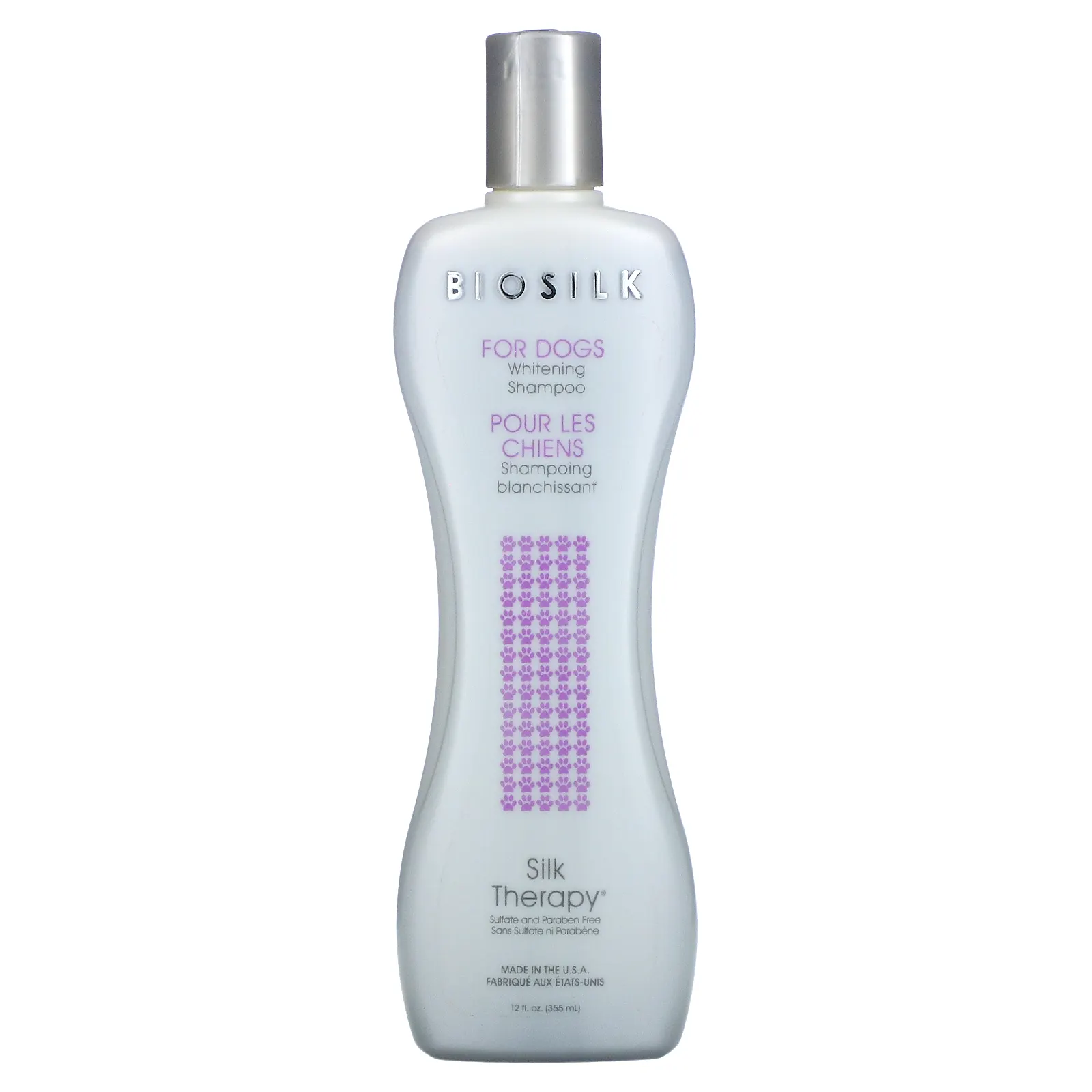 Biosilk, Silk Therapy, отбеливающий шампунь для собак, 355 мл (12 жидк. Унций)