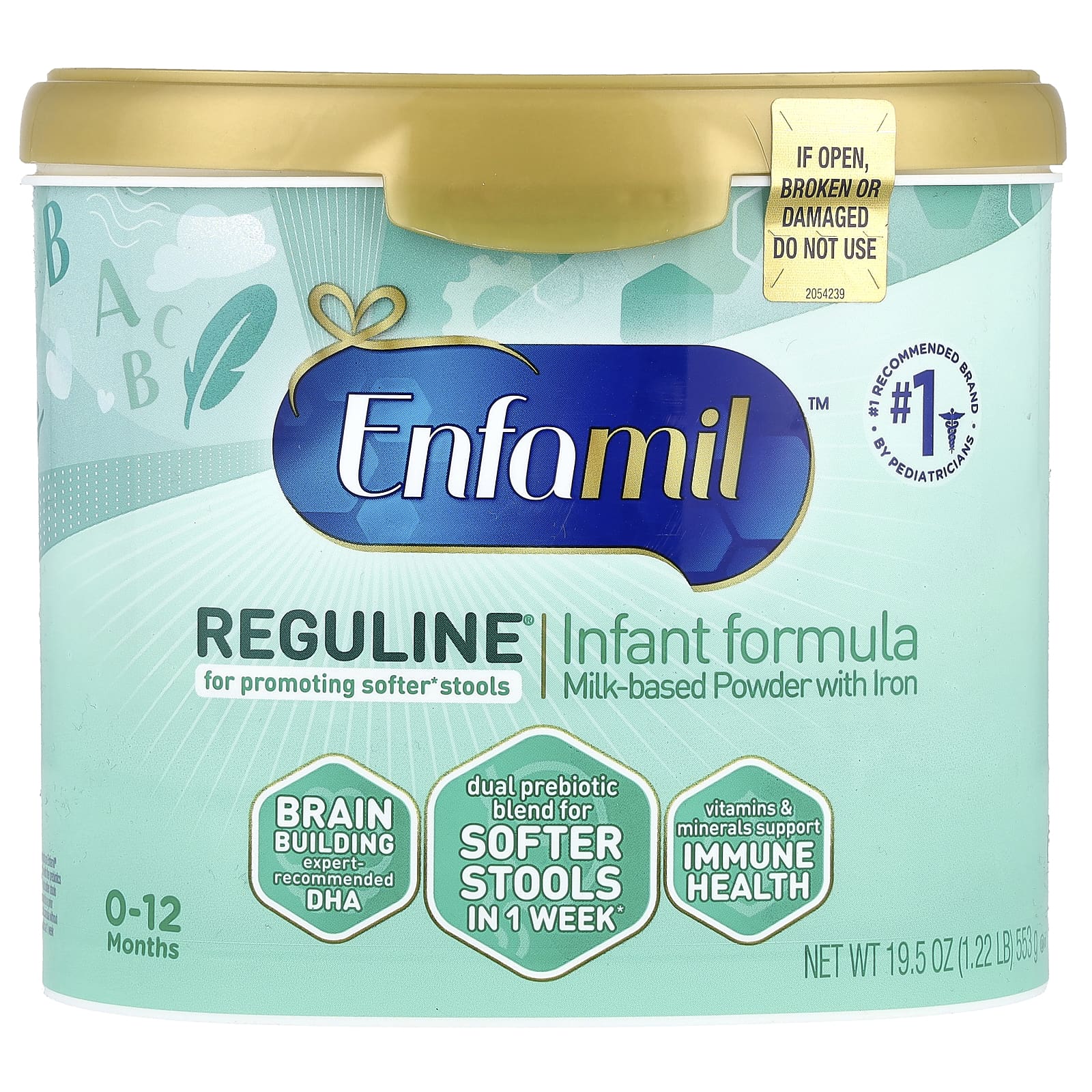 Enfamil, Reguline® Infant Formula, молочный порошок с железом, 0–12 месяцев, 553 г (19,5 унции)