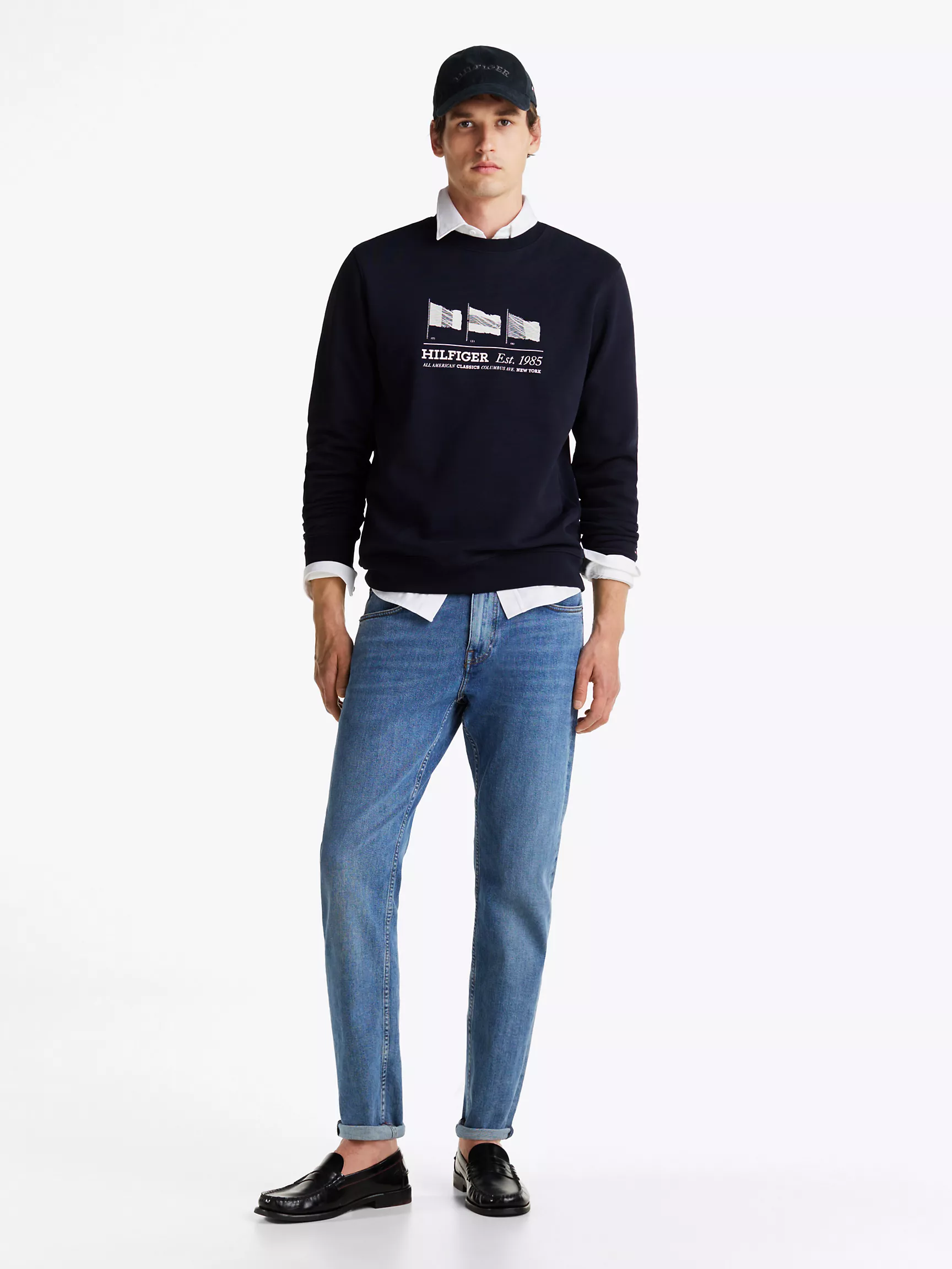 Мужская толстовка Tommy Hilfiger, Свитшот с графикой Hilfiger Flags
