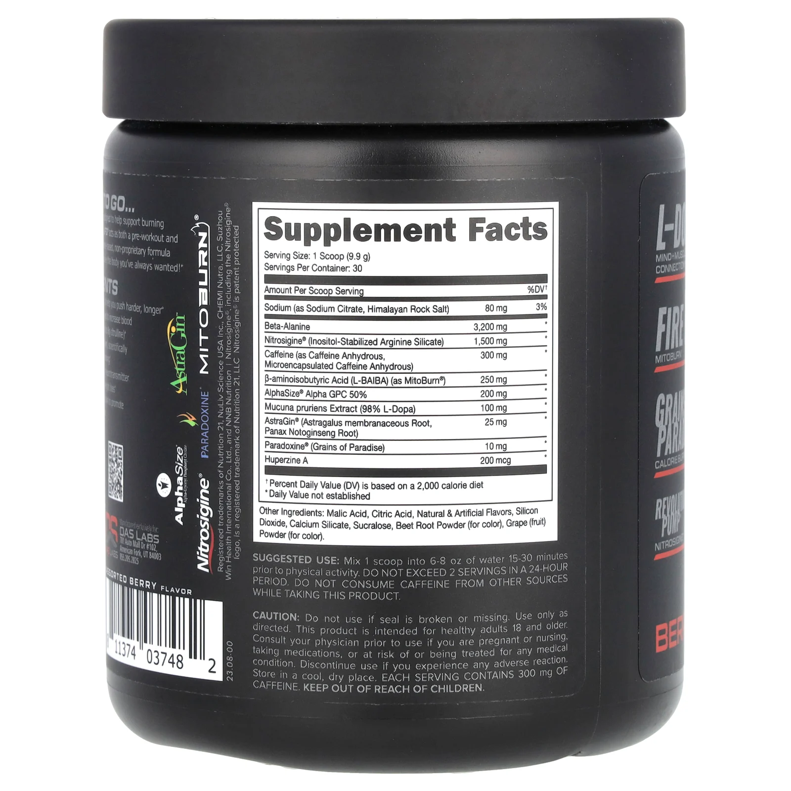 Bucked Up, LFG Burn, предтренировочный комплекс, со вкусом ягод, 297 г (10,5 унции)