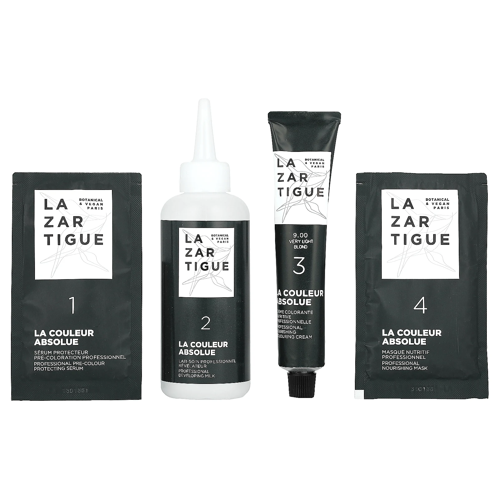 Lazartigue, стойкая краска для волос с растительными экстрактами, 9.00 очень светлый блонд, 1 применение
