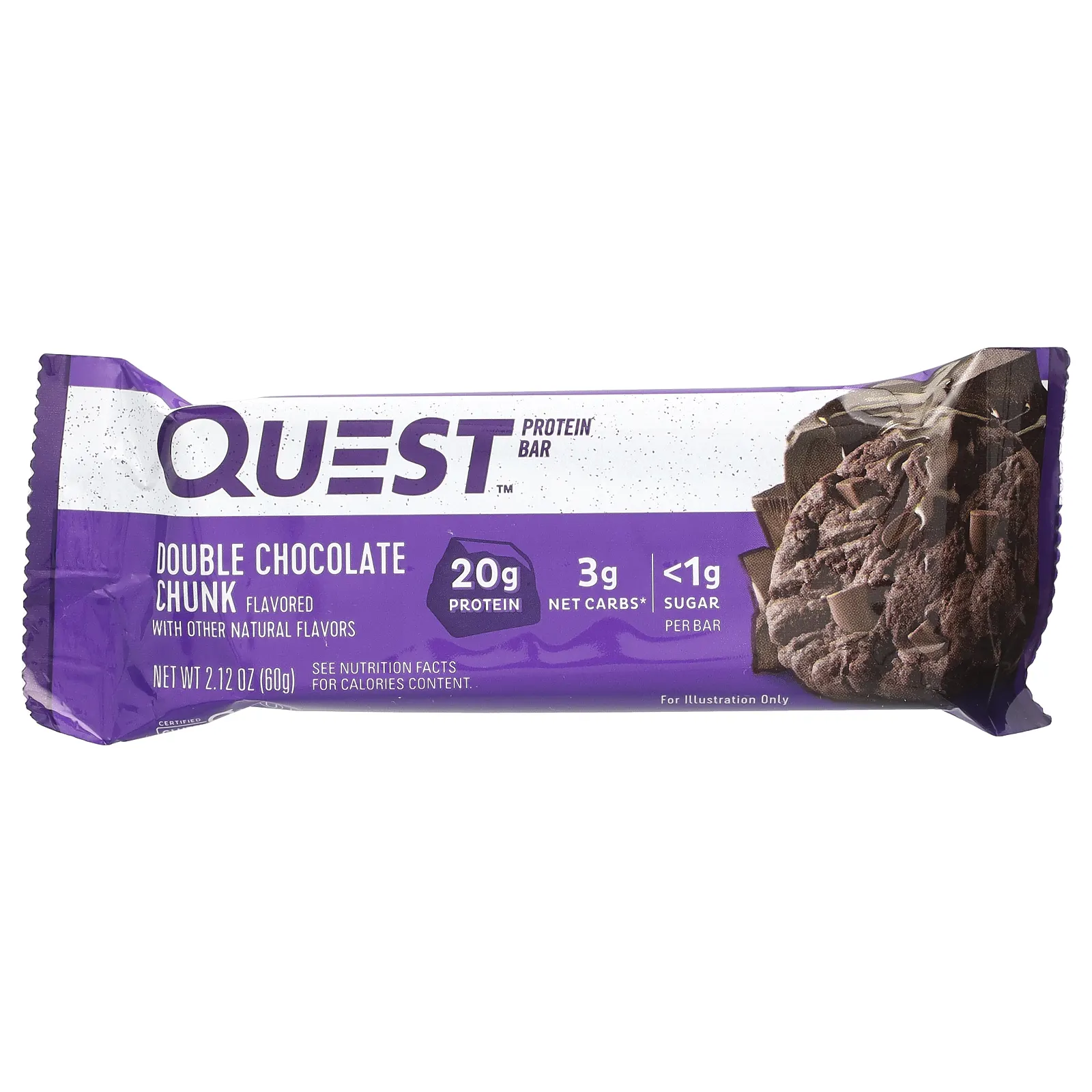 Quest Nutrition, Протеиновый батончик, двойные кусочки шоколада, 12 батончиков, 60 г (2,12 унции)