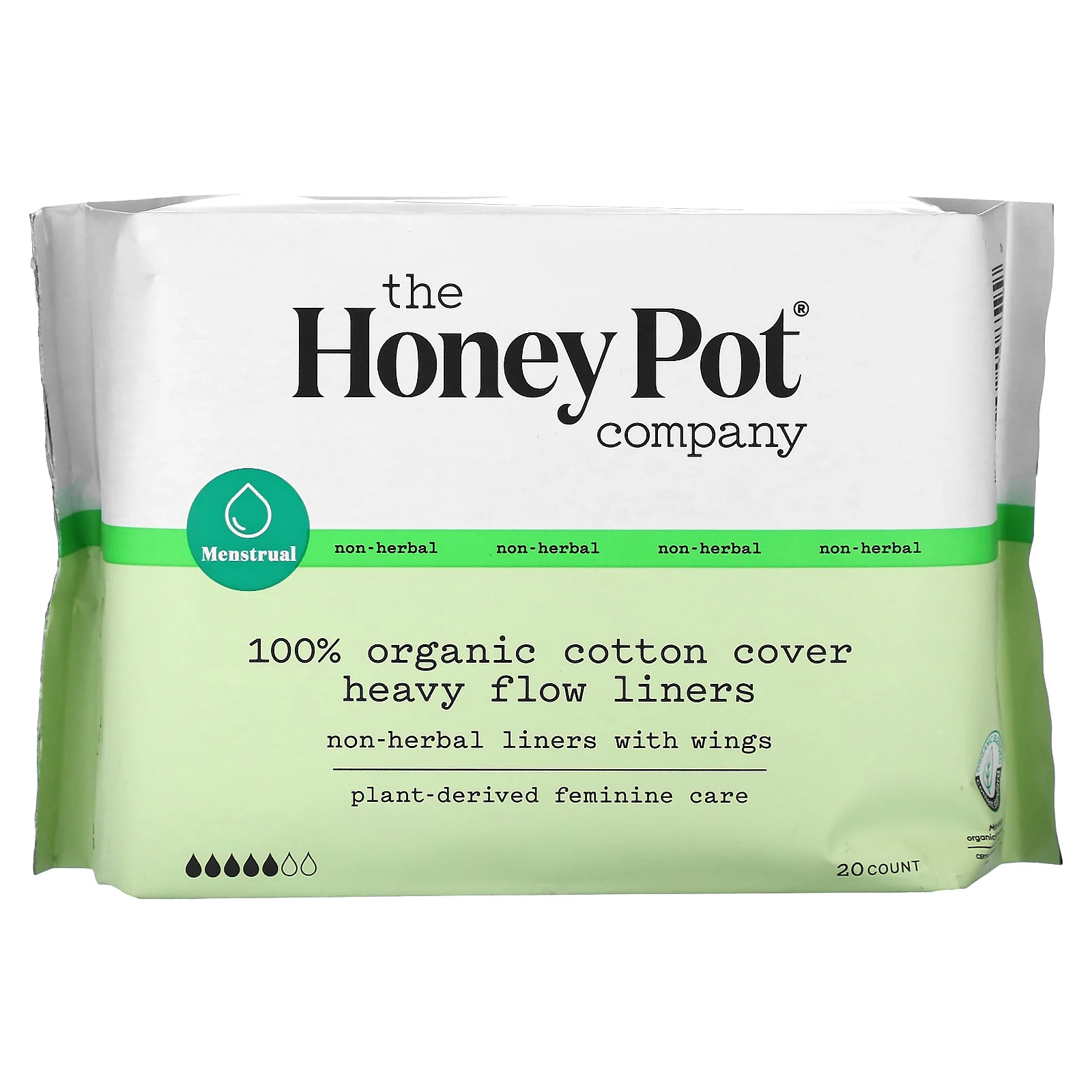 The Honey Pot Company, плотные прокладки из 100% органического хлопка, 20 шт.