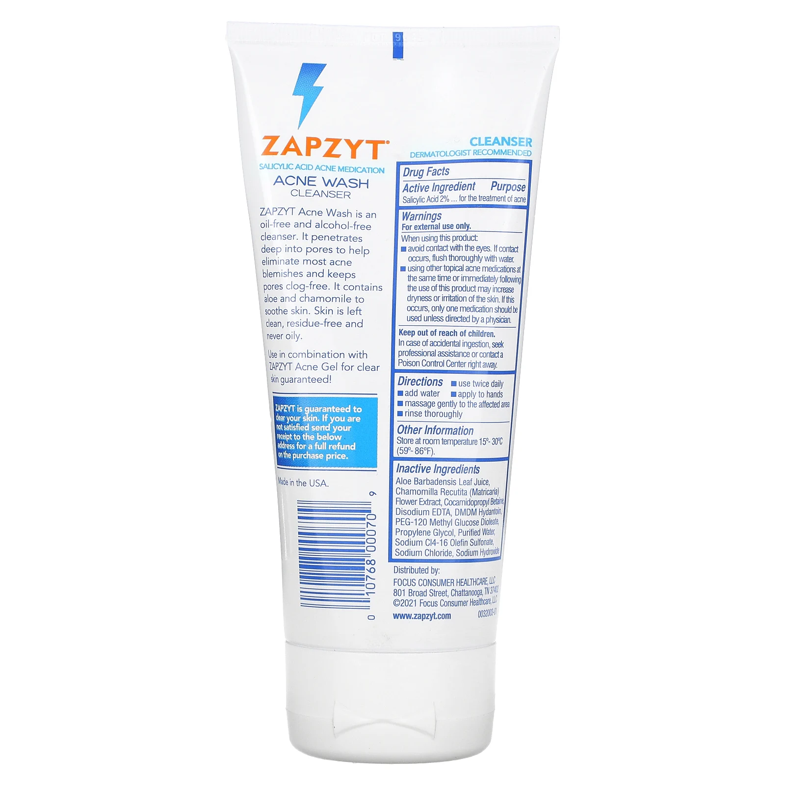 Zapzyt, очищающее средство для умывания против акне, 177 г (6,25 унции)