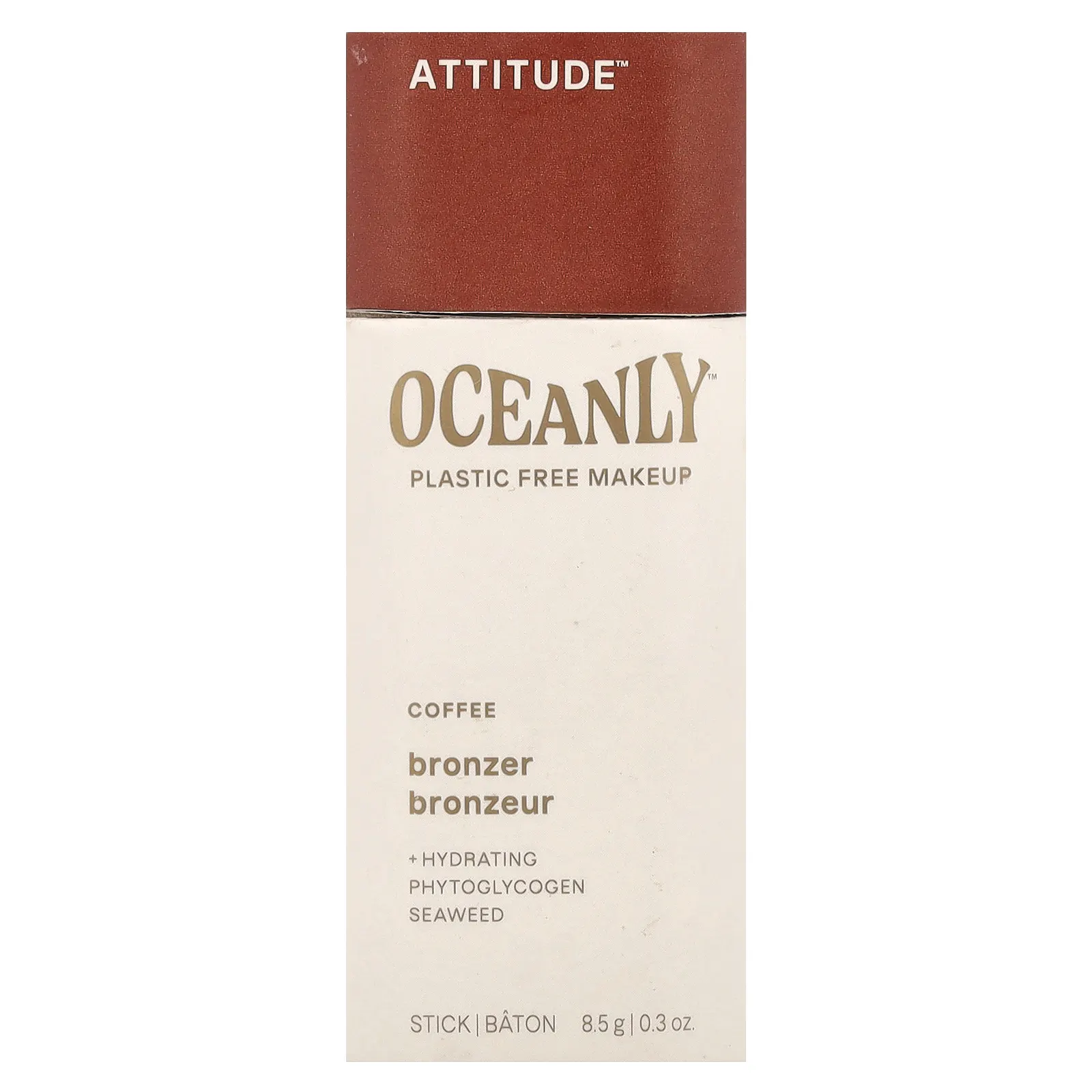 ATTITUDE, Oceanly ™, бронзер, кофе, 8,5 г (0,3 унции)