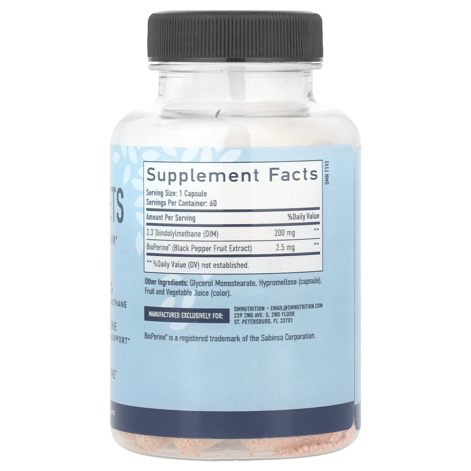 SMNutrition, DIM бусинки с BioPerine®, 60 капсул