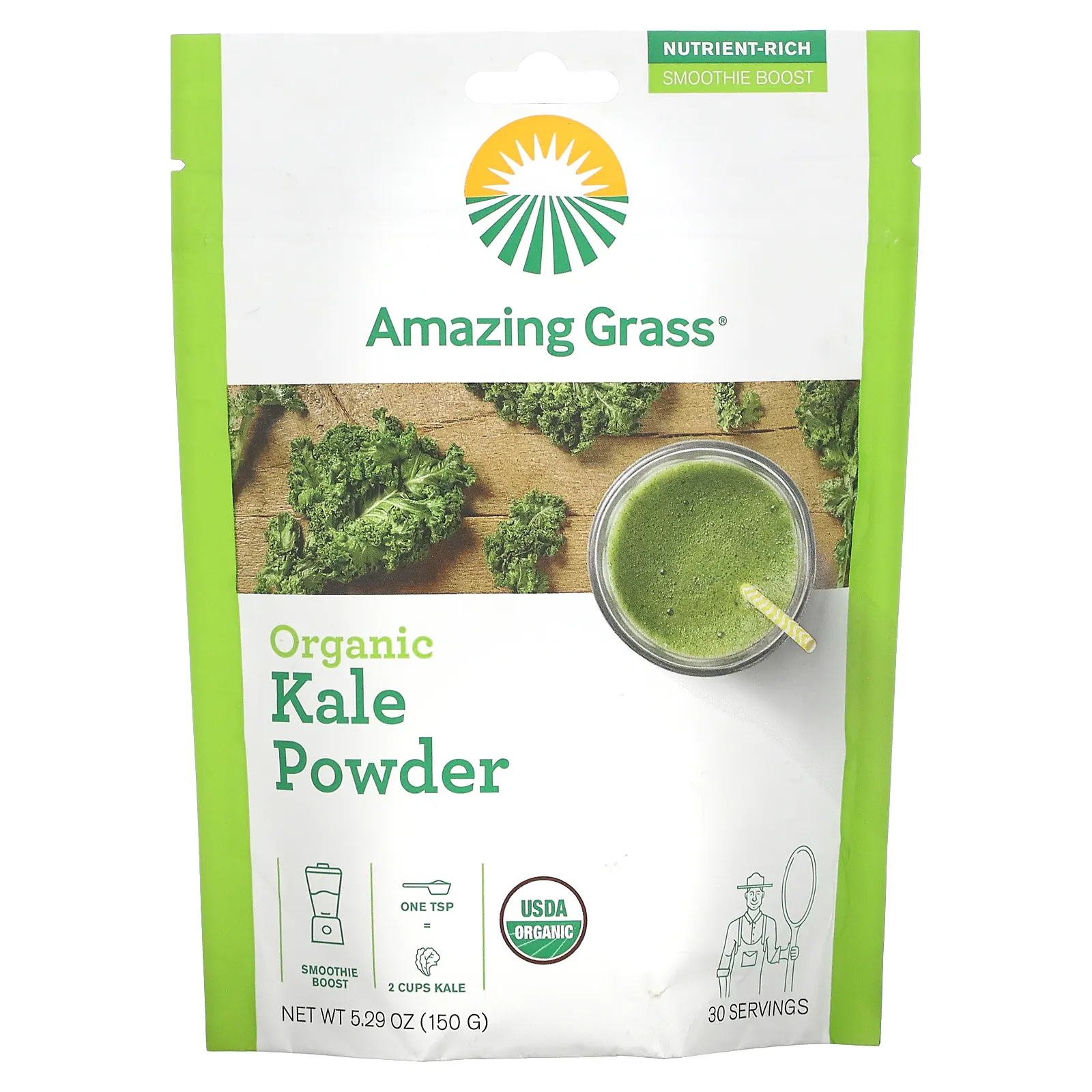 Amazing Grass, Органический порошок кудрявой капусты, 5,29 унции (150 г)