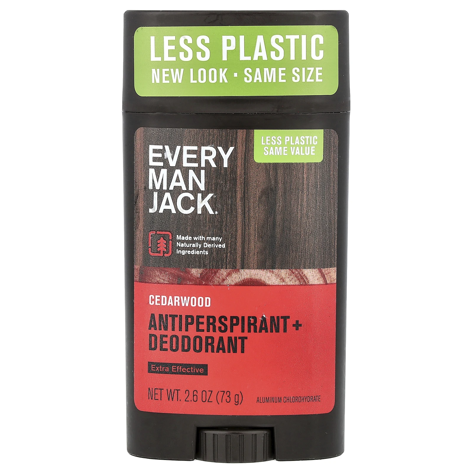 Every Man Jack, антиперспирант и дезодорант, кедр, 73 г (2,6 унции)