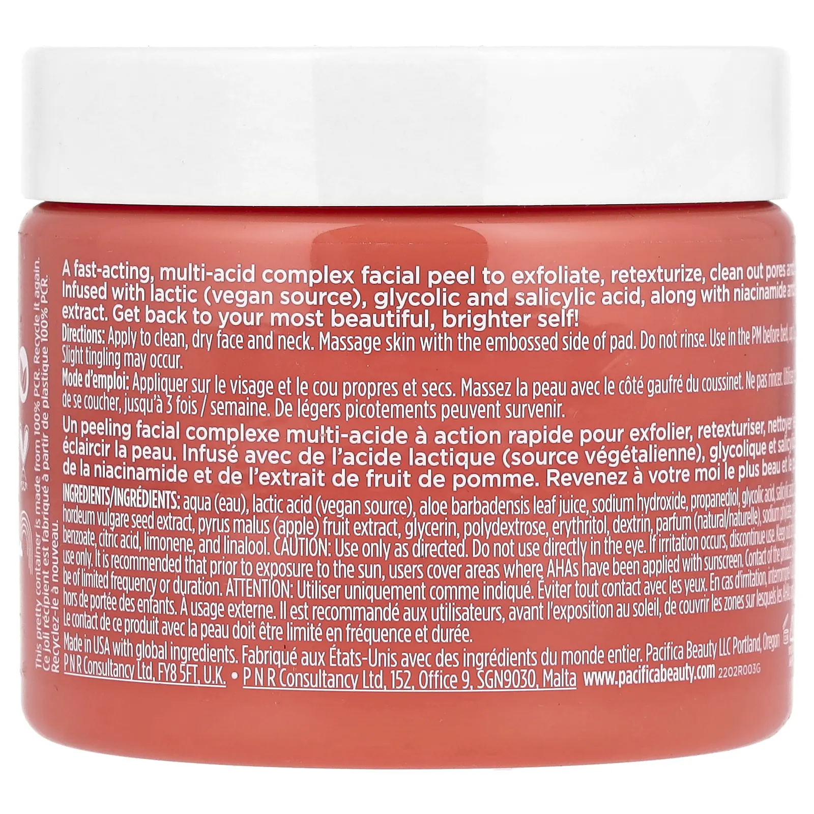 Pacifica, Glow Baby, Осветляющие подушечки для пилинга, 60 подушечек All Natural