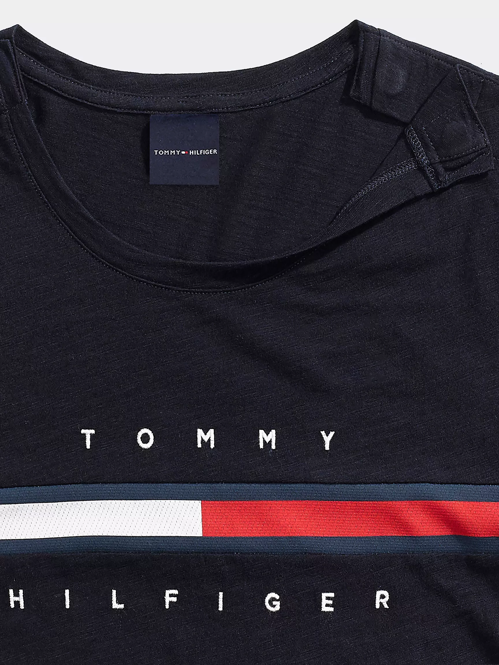 Женская футболка Tommy Hilfiger, Полосатая футболка с фирменным логотипом