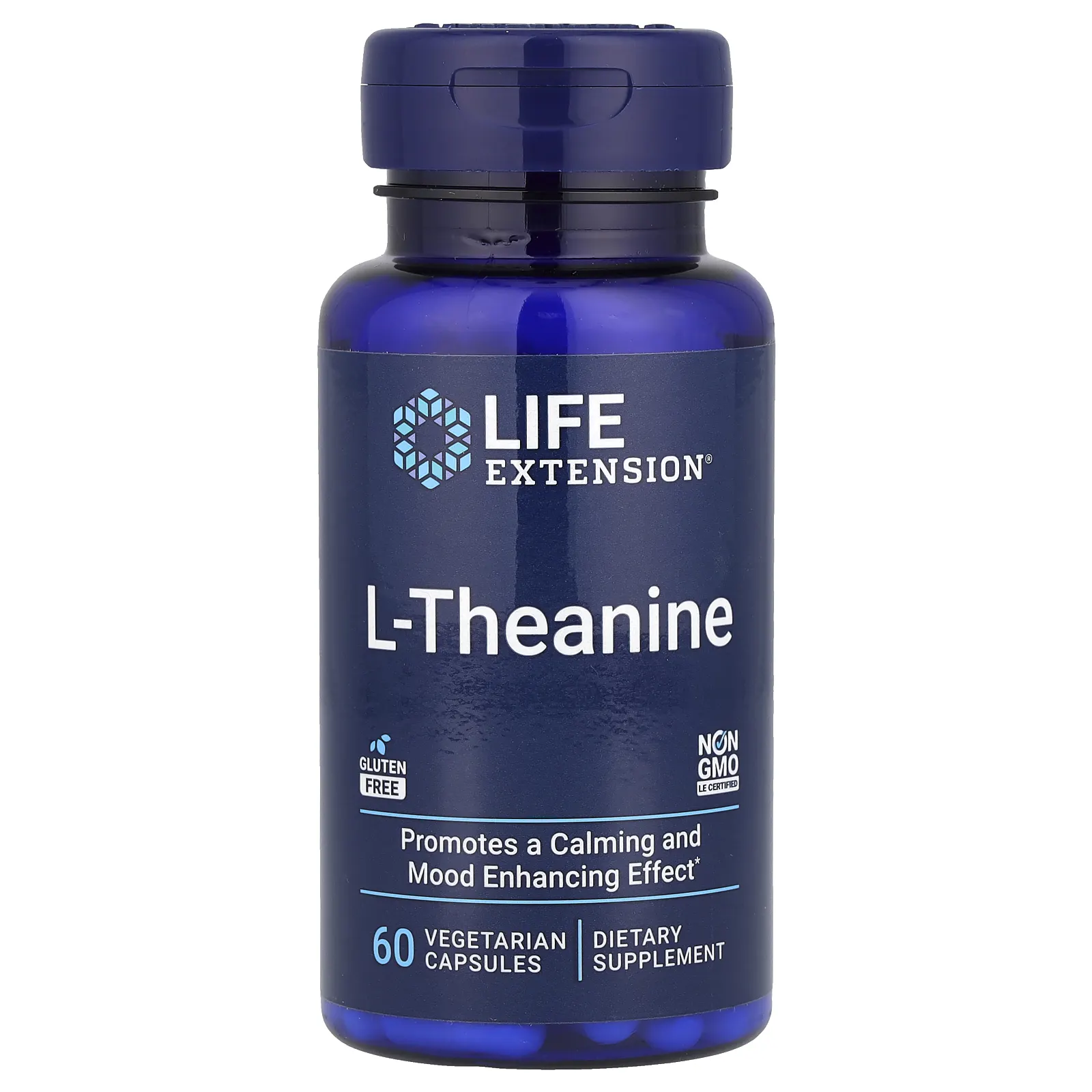 Life Extension, L-теанин, 100 мг, 60 растительных капсул
