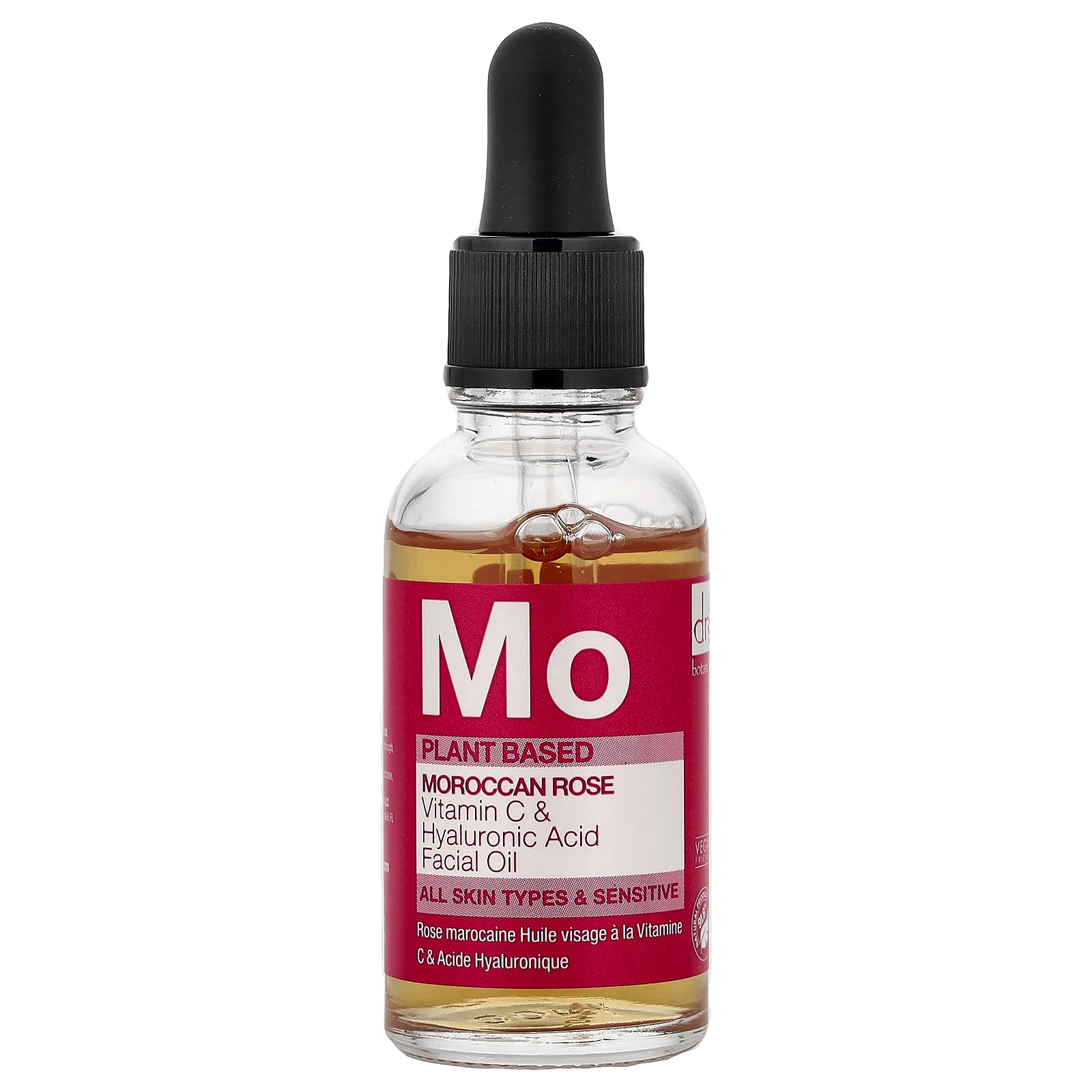 Dr. Botanicals, Марокканская роза, витамин C и масло для лица с гиалуроновой кислотой, для всех типов и чувствительной кожи, 30 мл (1,01 жидк. Унции)