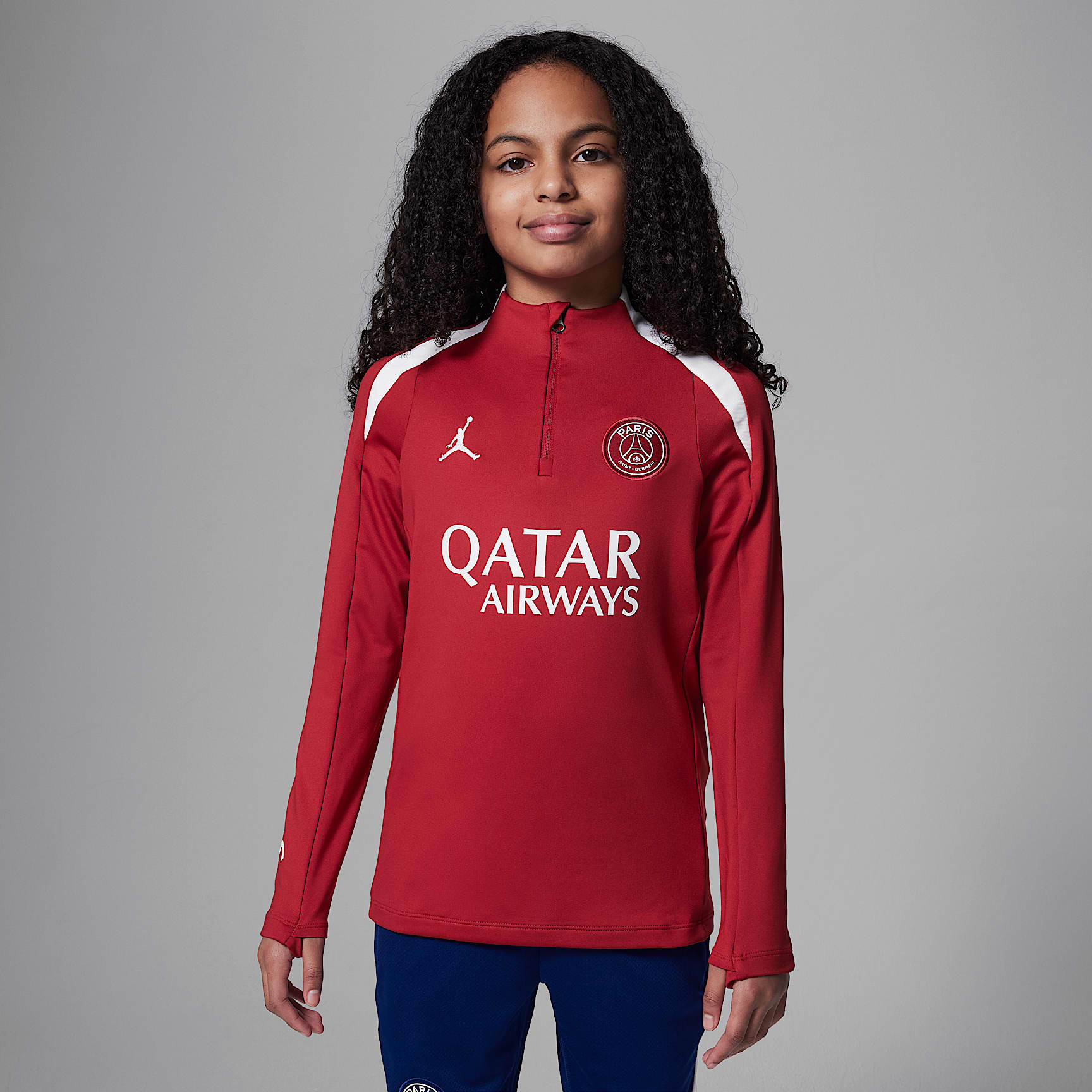 Paris Saint-Germain Strike Fourth Big Kids' Jordan Soccer Knit Drill Top